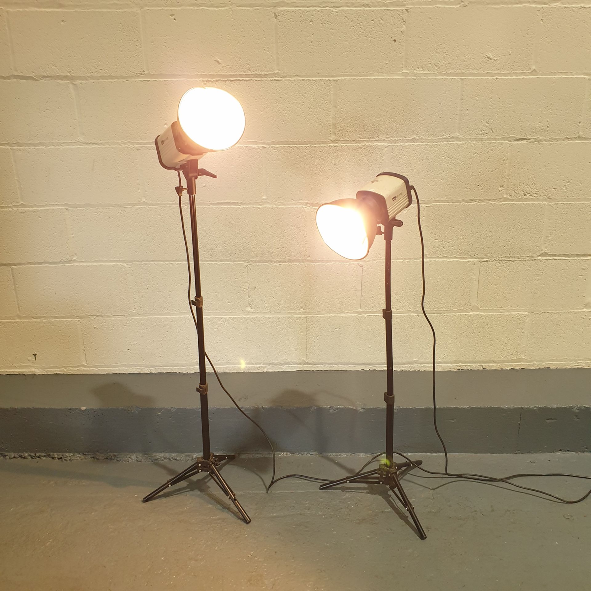 bip Light Control Fluorescent Lamps with Adjustable Tripod Stands.