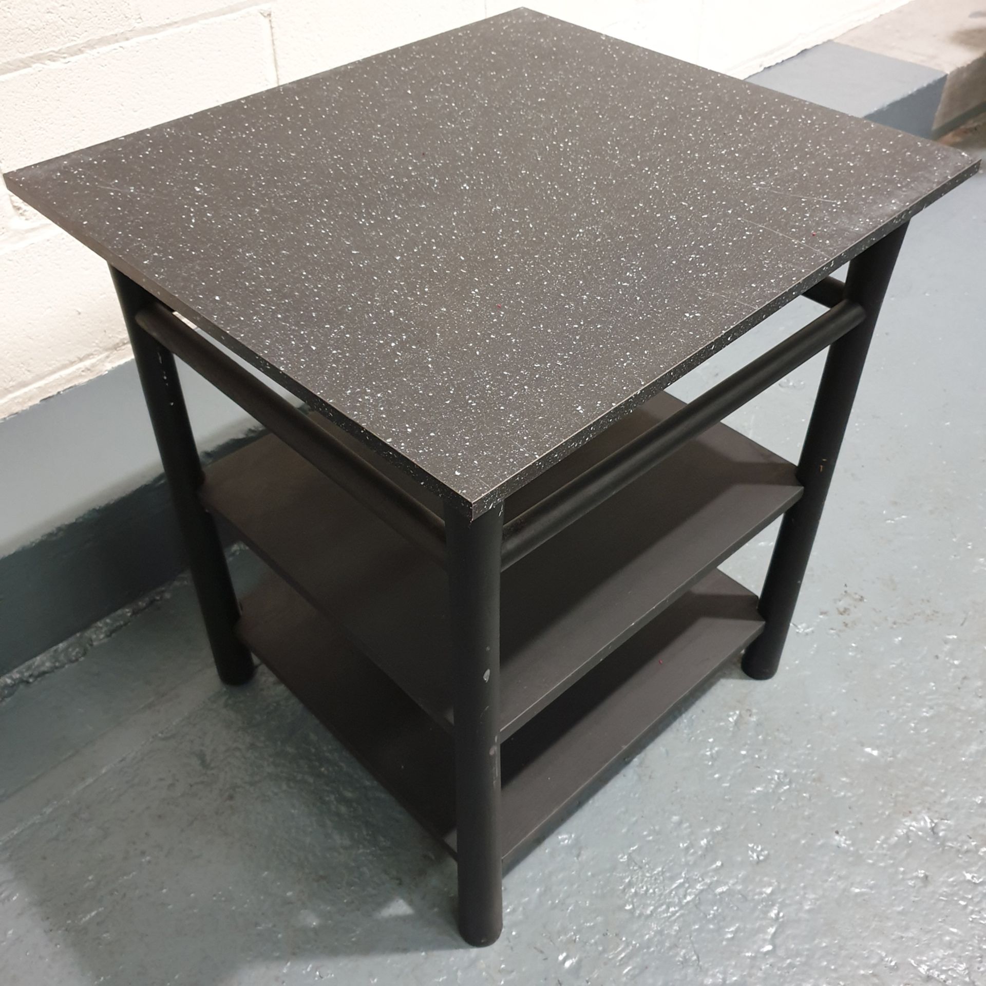 Marble Effect 3 Tier Table. Approx Dimensions 680mm x 600mm x 760mm High. - Bild 3 aus 4
