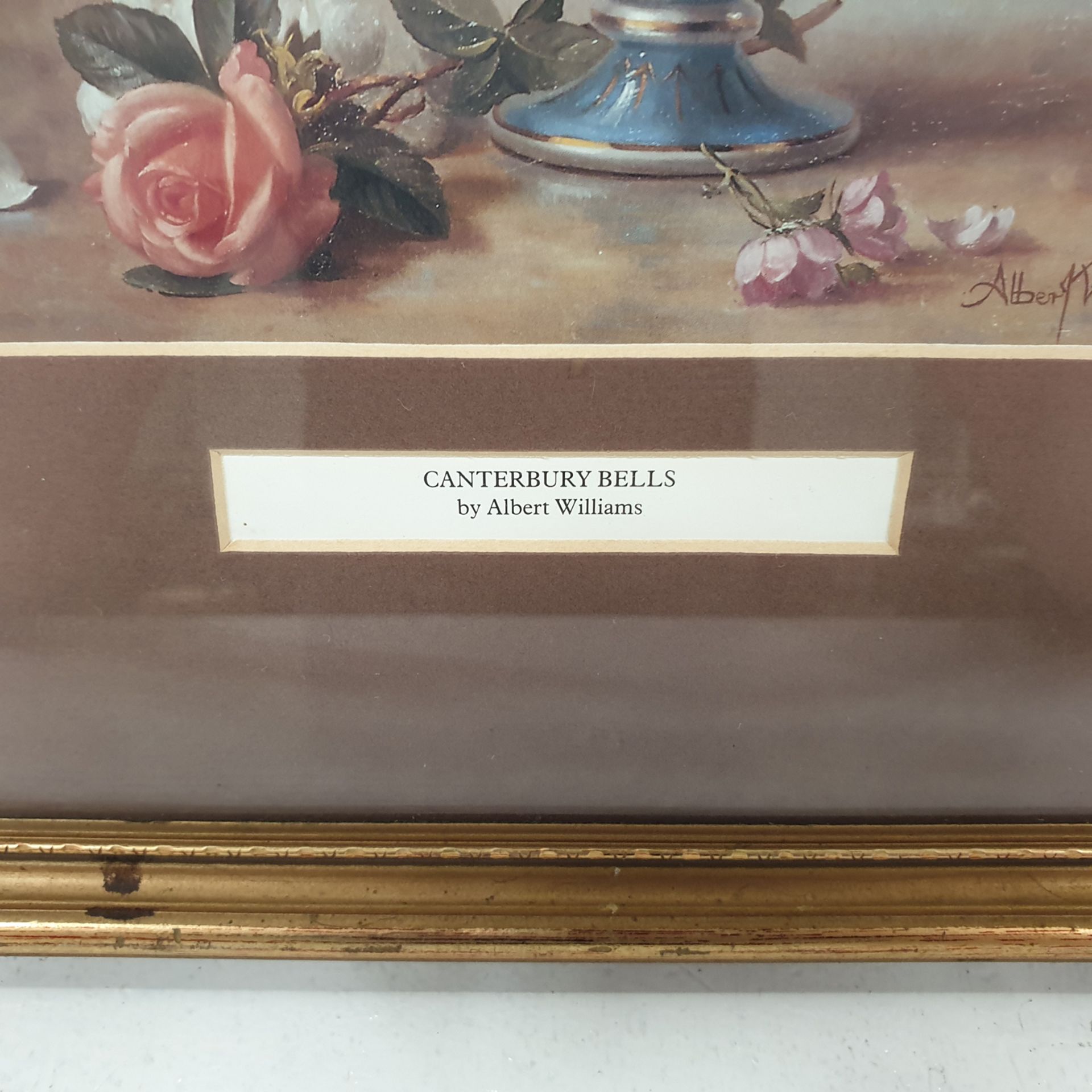 Canterbury Bells By Albert Williams Framed Picture. Signed Albert Williams. - Image 3 of 4