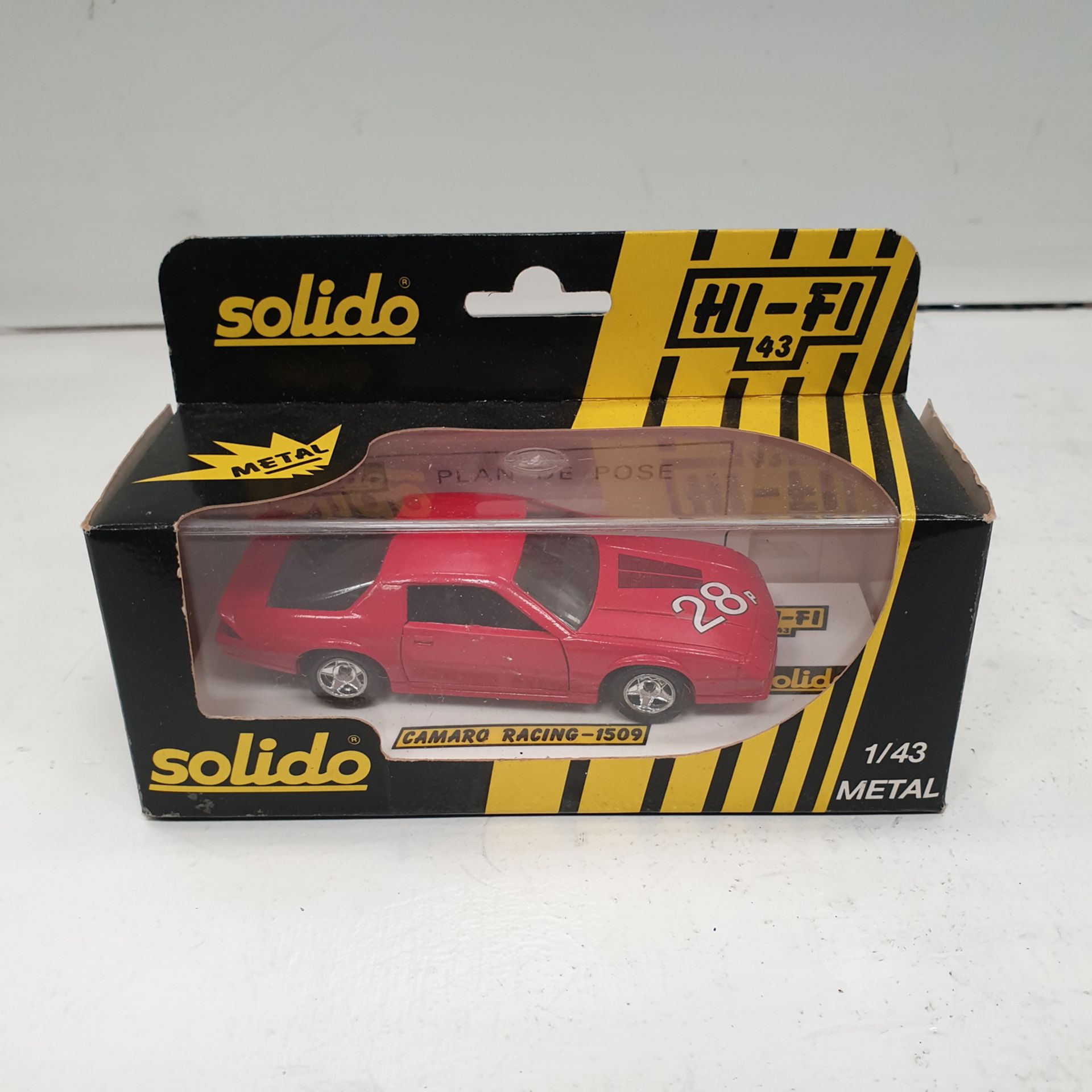 Solido HI-FI 43 Camaro Racing - 1509 Metal Car Model. Scale 1/43.