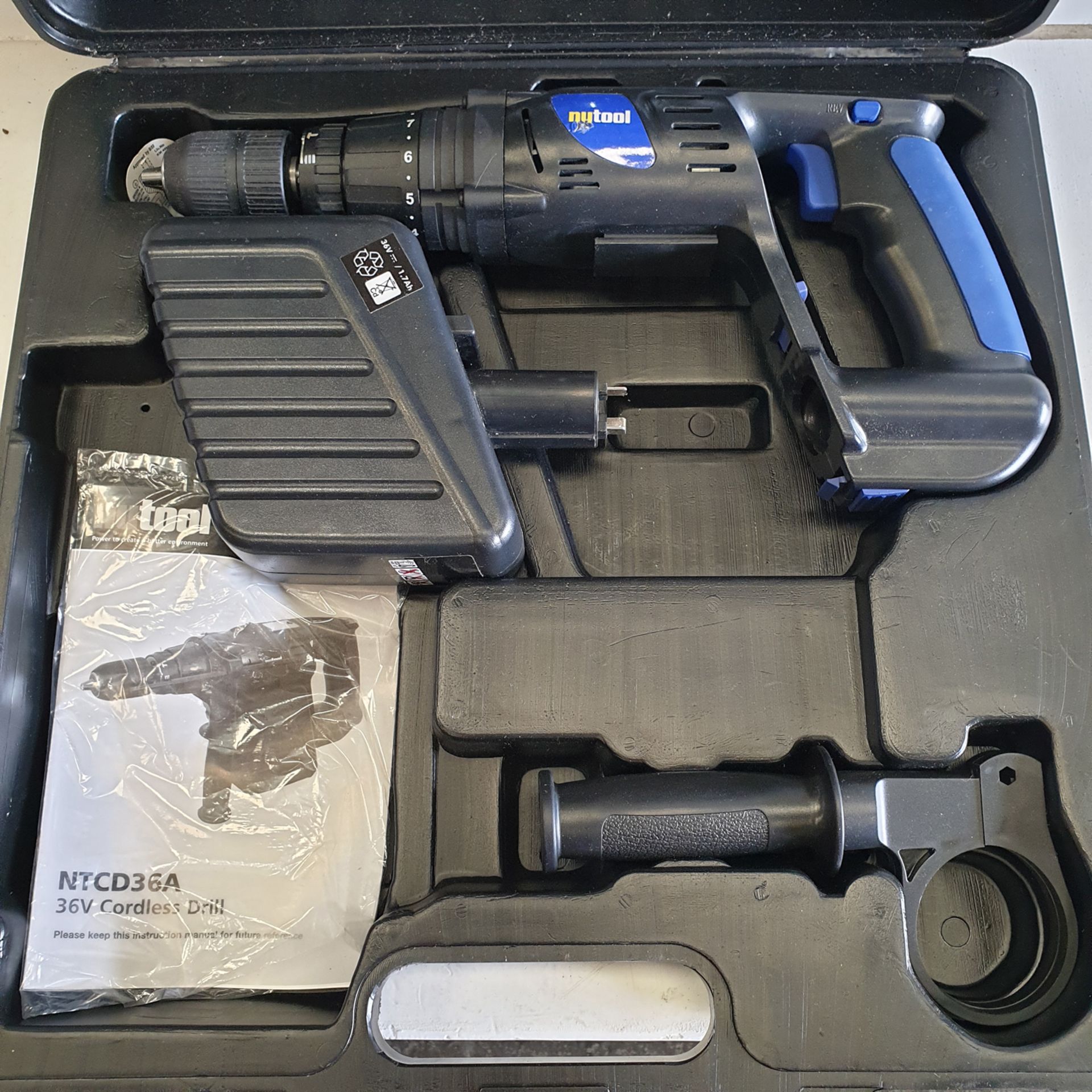 nutool Model NTCD36A 36V Cordless Drill. With Battery & Drill Bits. In Box. - Image 2 of 6