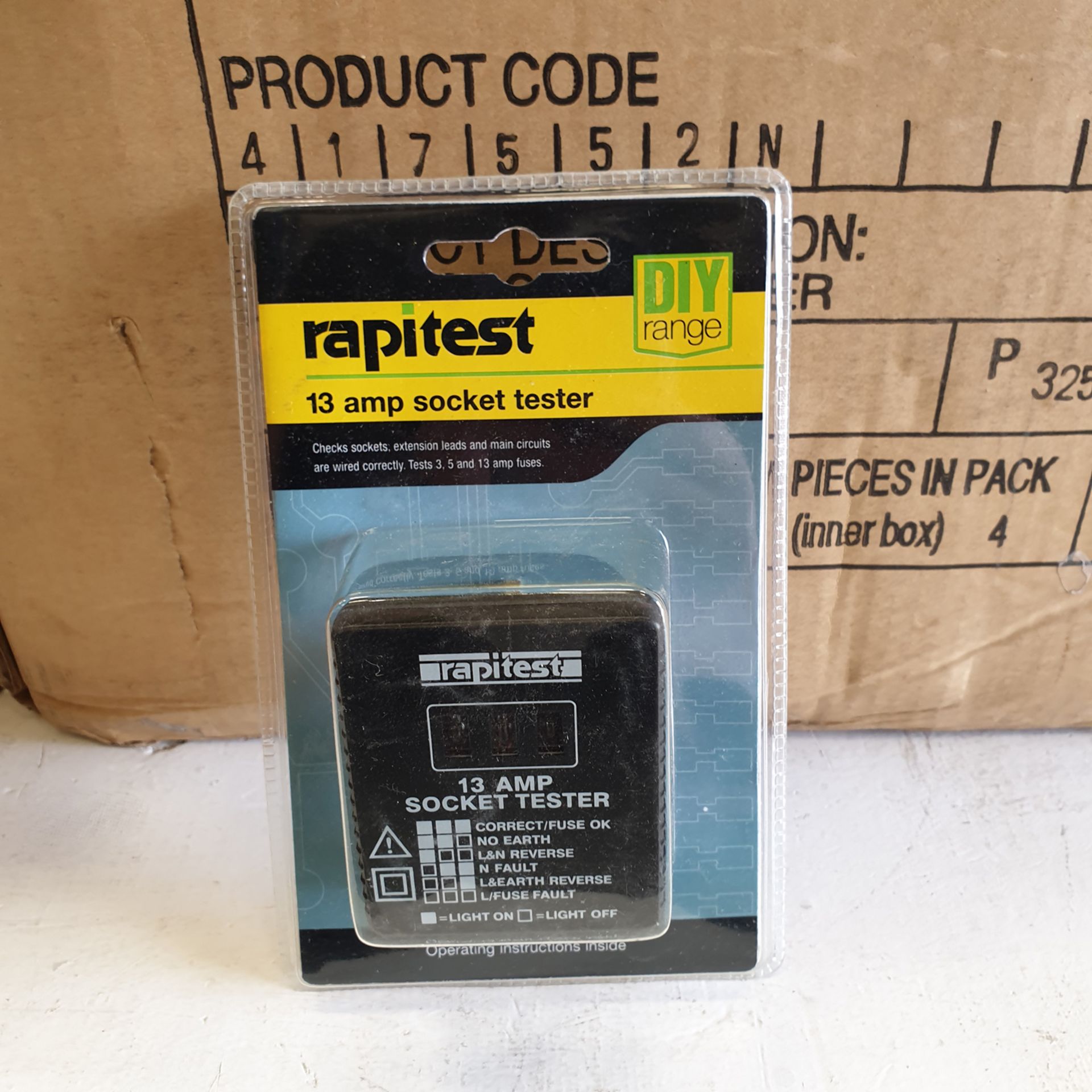 Quantity of Rapitest 13 Amp Socket Testers. New In Packaging.