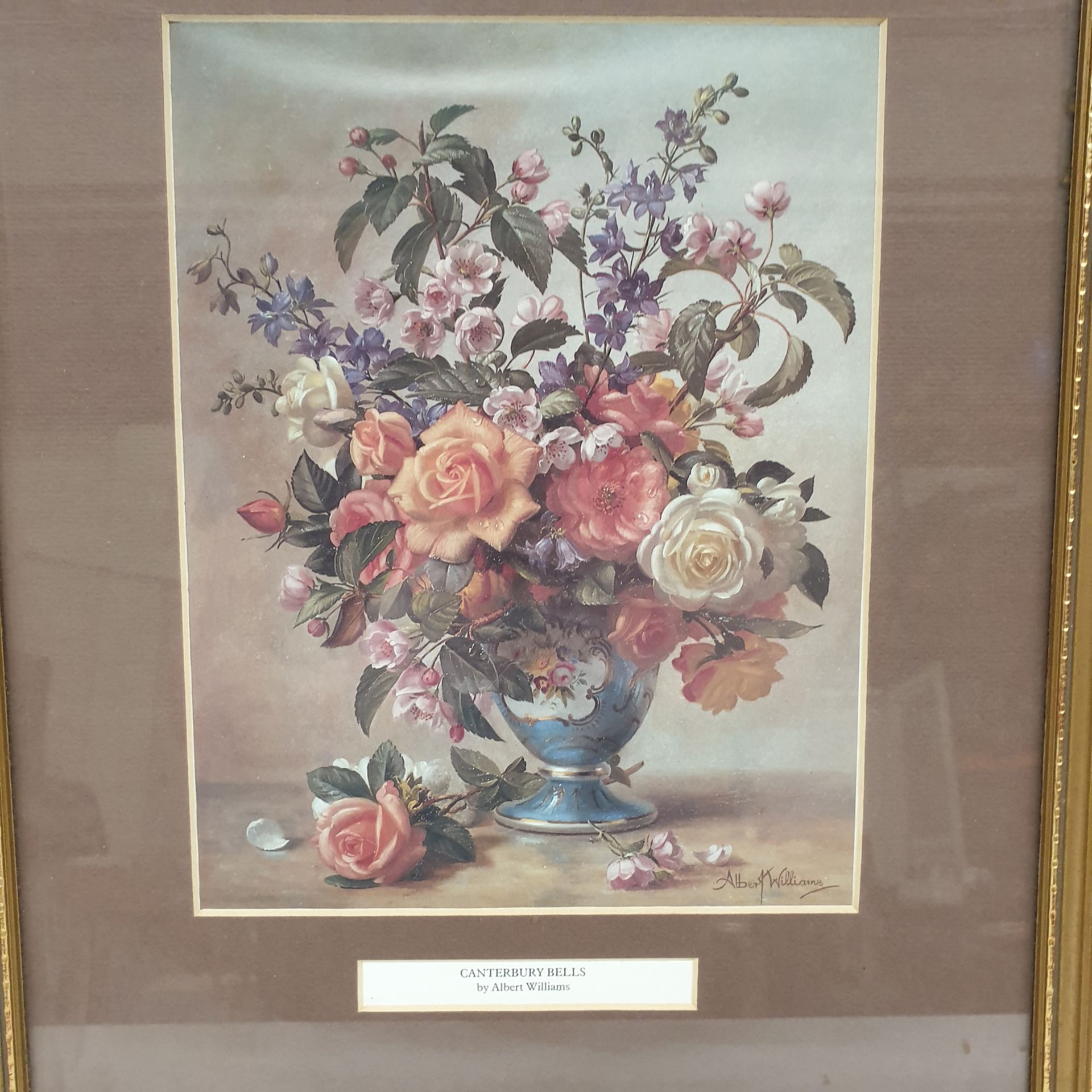 Canterbury Bells By Albert Williams Framed Picture. Signed Albert Williams. - Image 2 of 4