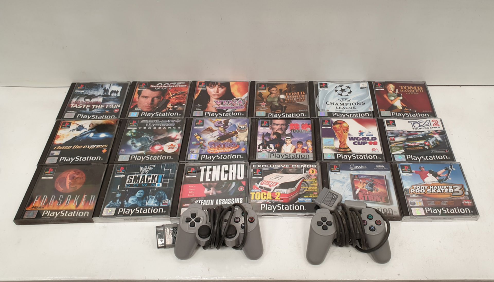 Large Selection of Playstation 1 Games including 2 x Controllers.