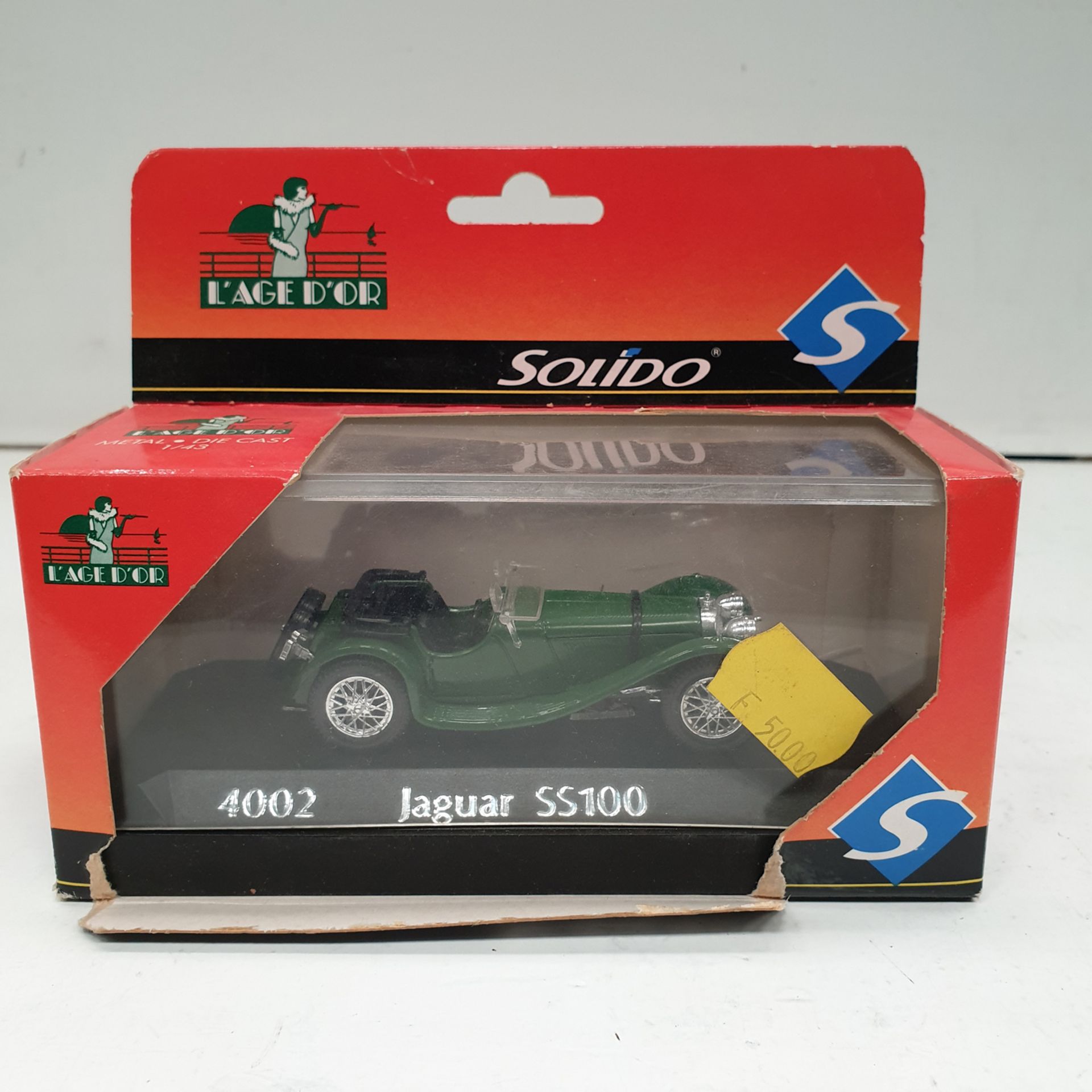 Solido L'AGE D'OR 4002 Jaguar SS100 Car Model. In Origninal Packaging. Made in France.