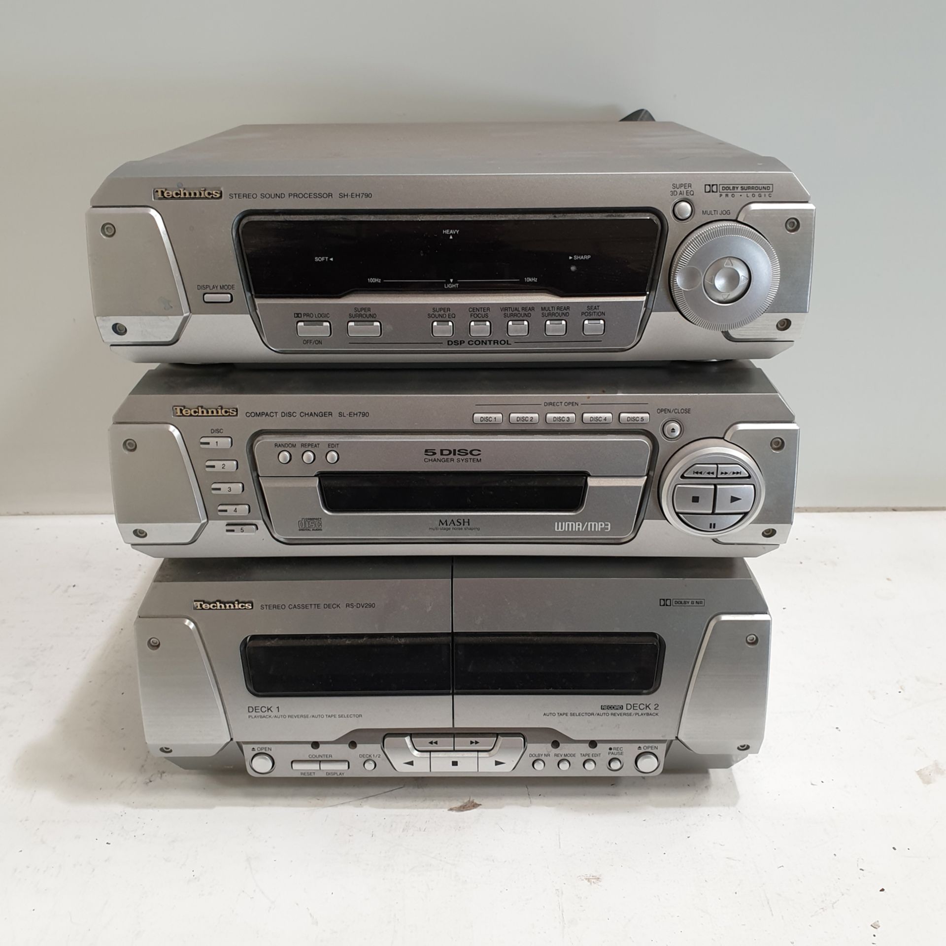 Technics Stereo System. Includes Stereo Sound Processor Model SH-EH790, Compact Disc Changer.