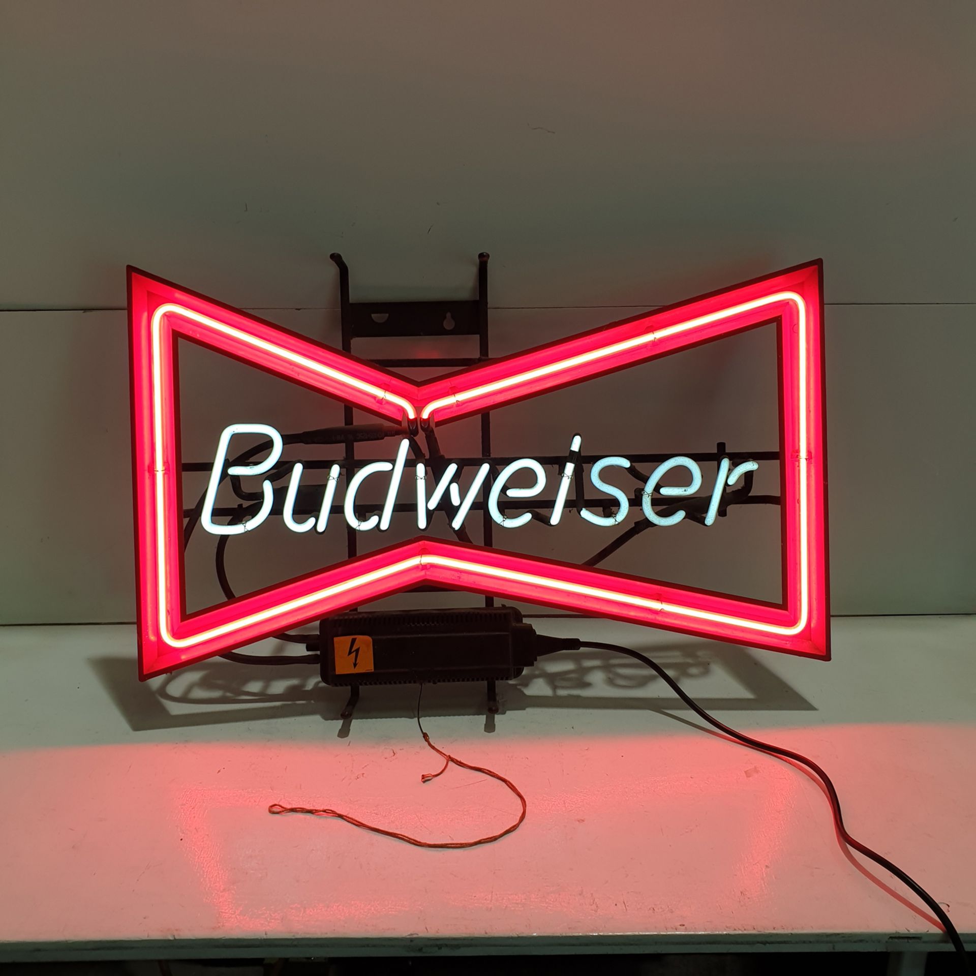 Budweiser LED Neon Sign. With Wall Mount.