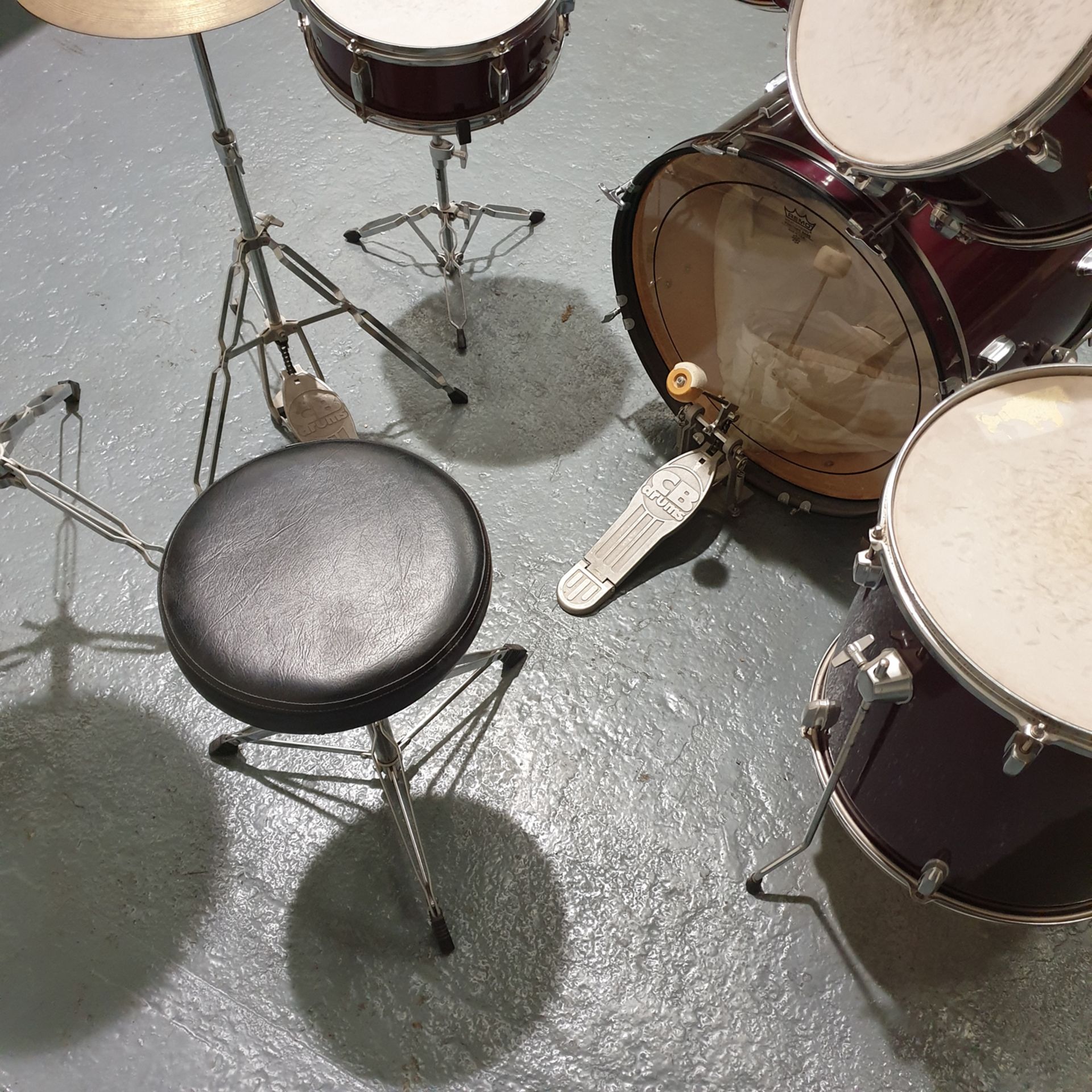 CB DRUMS Drum Set. 5 Drums and 2 Symbols. 1 Damaged Drum. - Image 7 of 10