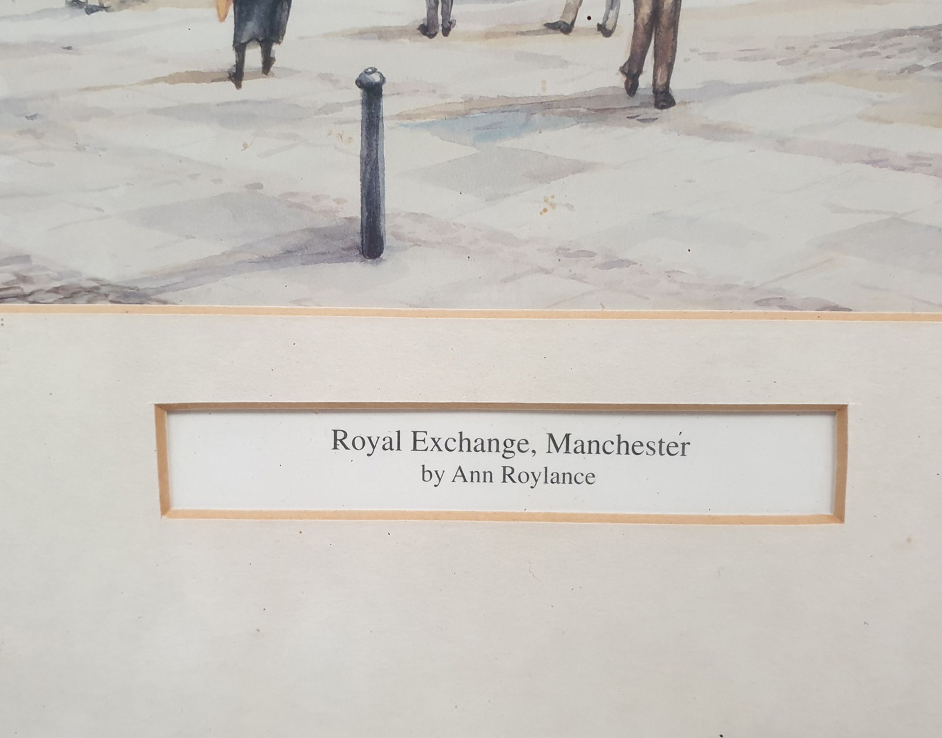 Royal Exchange, Manchester' and 'Manchester Cathedral' Framed Pictures by Ann Roylance. - Image 5 of 6