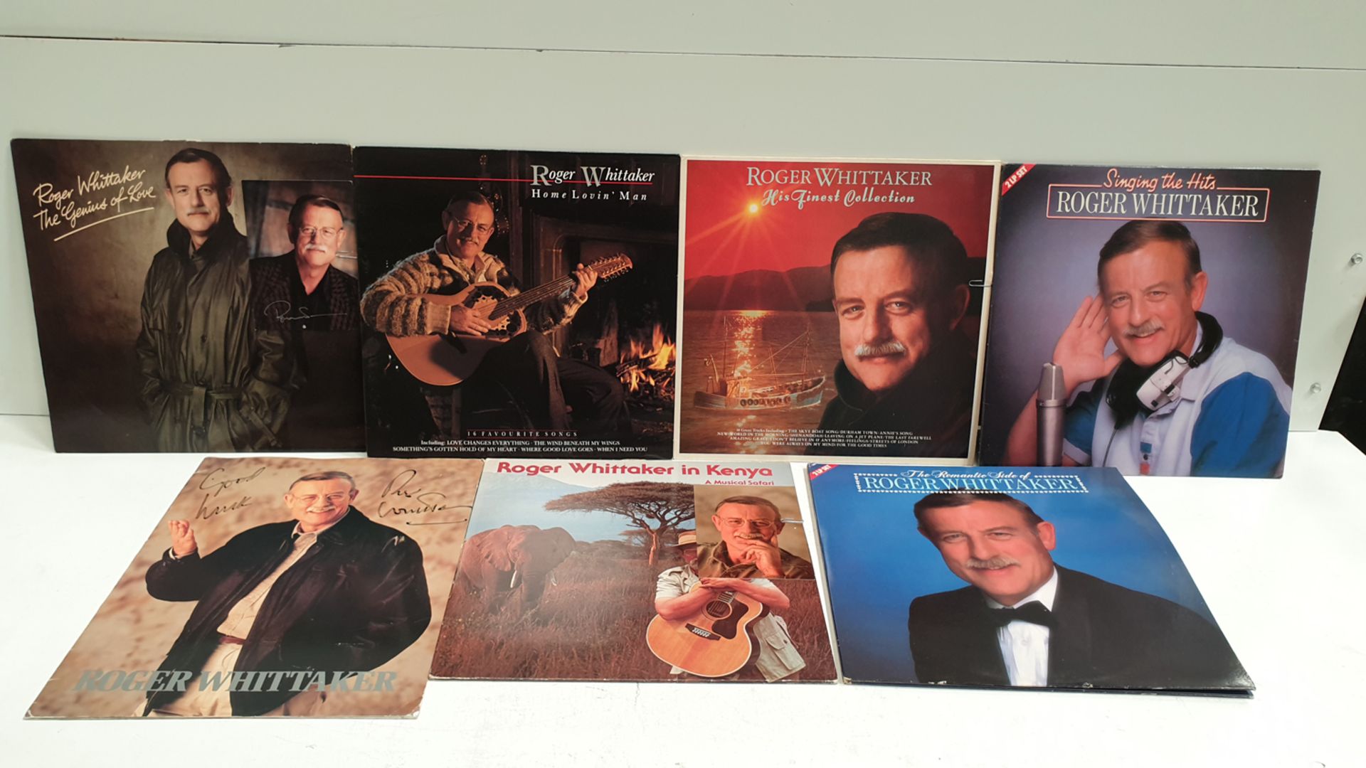 Selection of 6 Roger Whittaker Vinyl Records. Includes 1 Signed Book.