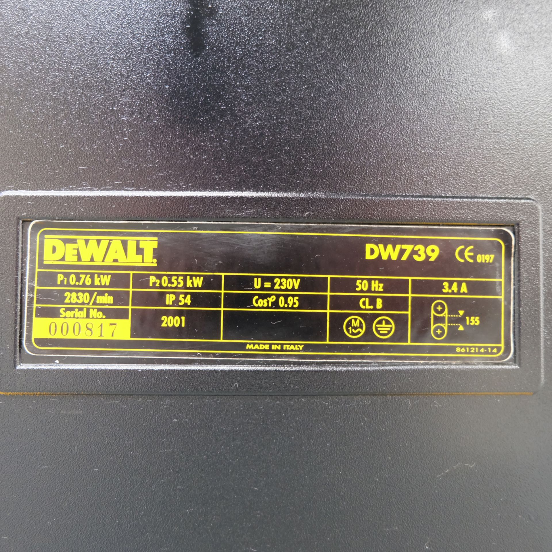 DeWALT Model DW738 Vertical Bandsaw. - Image 3 of 10