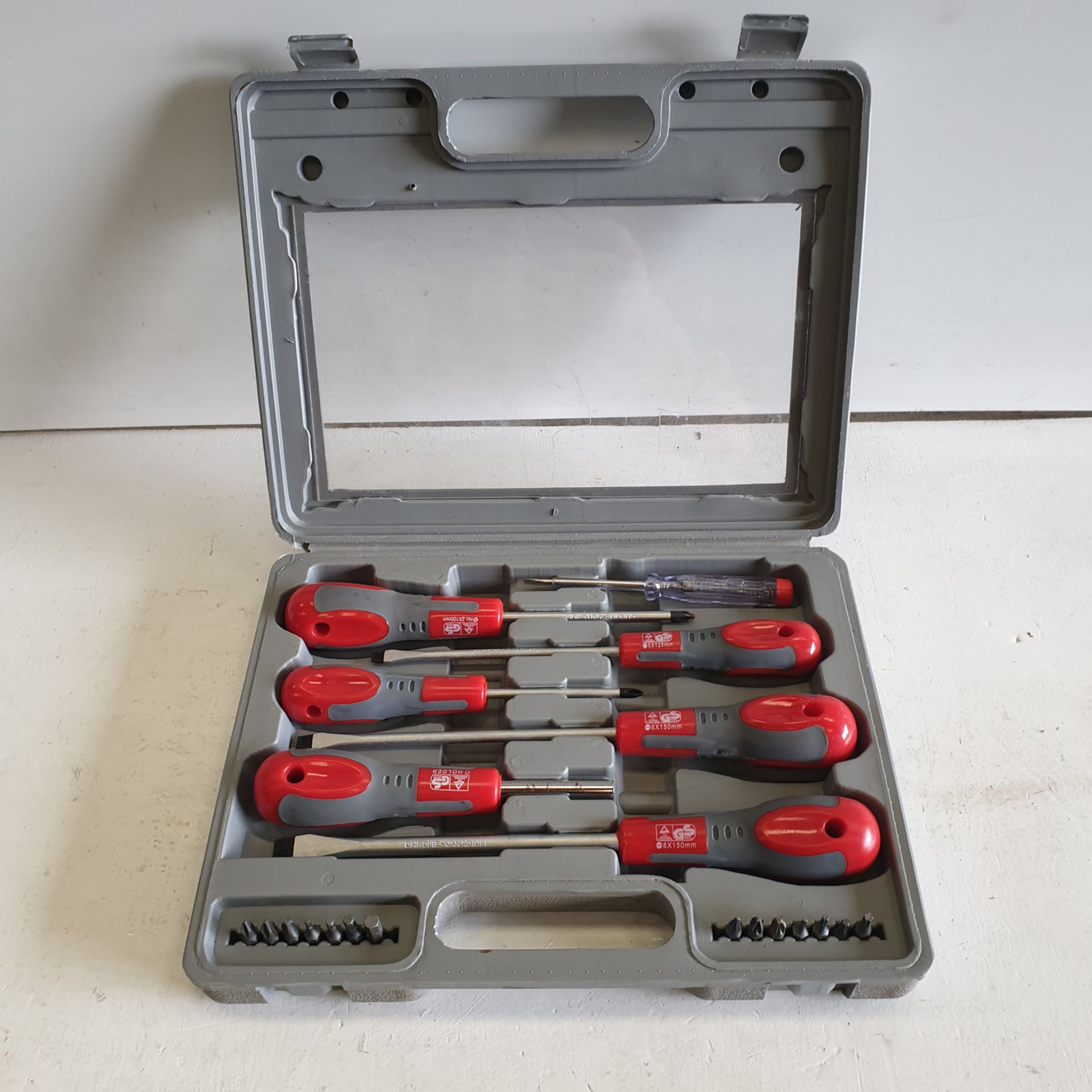 Boxed Selection of Screwdrivers & Bits.