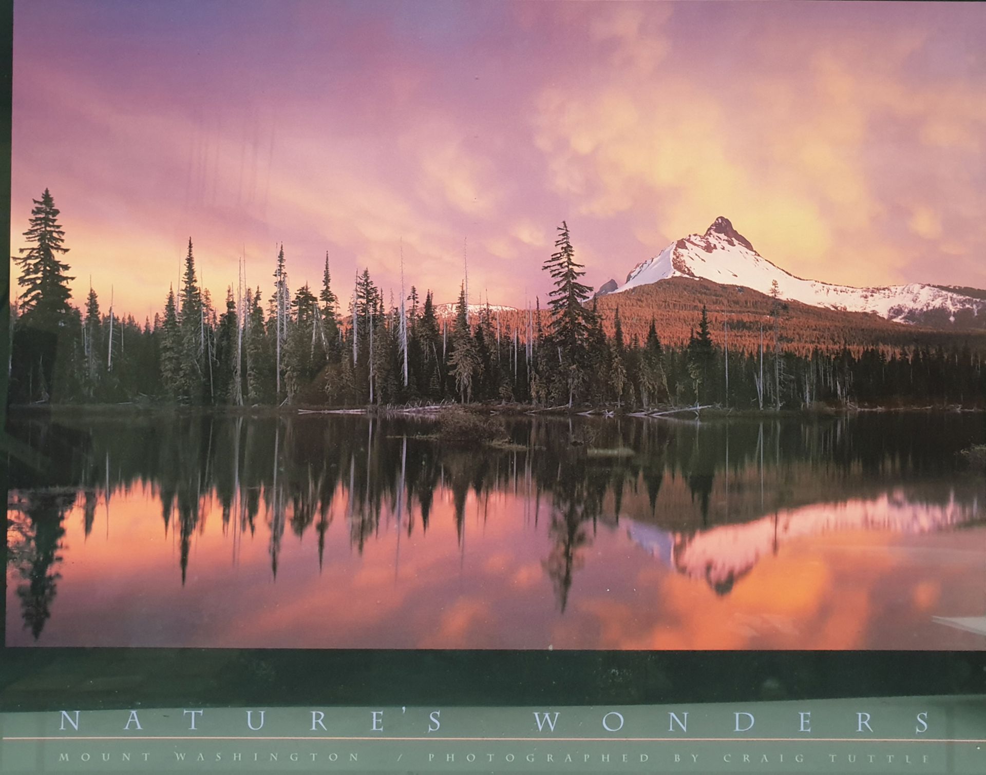 NATURES WONDERS' Mount Washington Photographed by Craig Tuttle Framed Picture. - Image 2 of 3