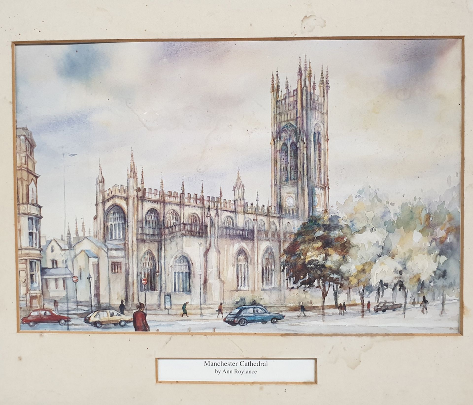 Royal Exchange, Manchester' and 'Manchester Cathedral' Framed Pictures by Ann Roylance. - Image 2 of 6