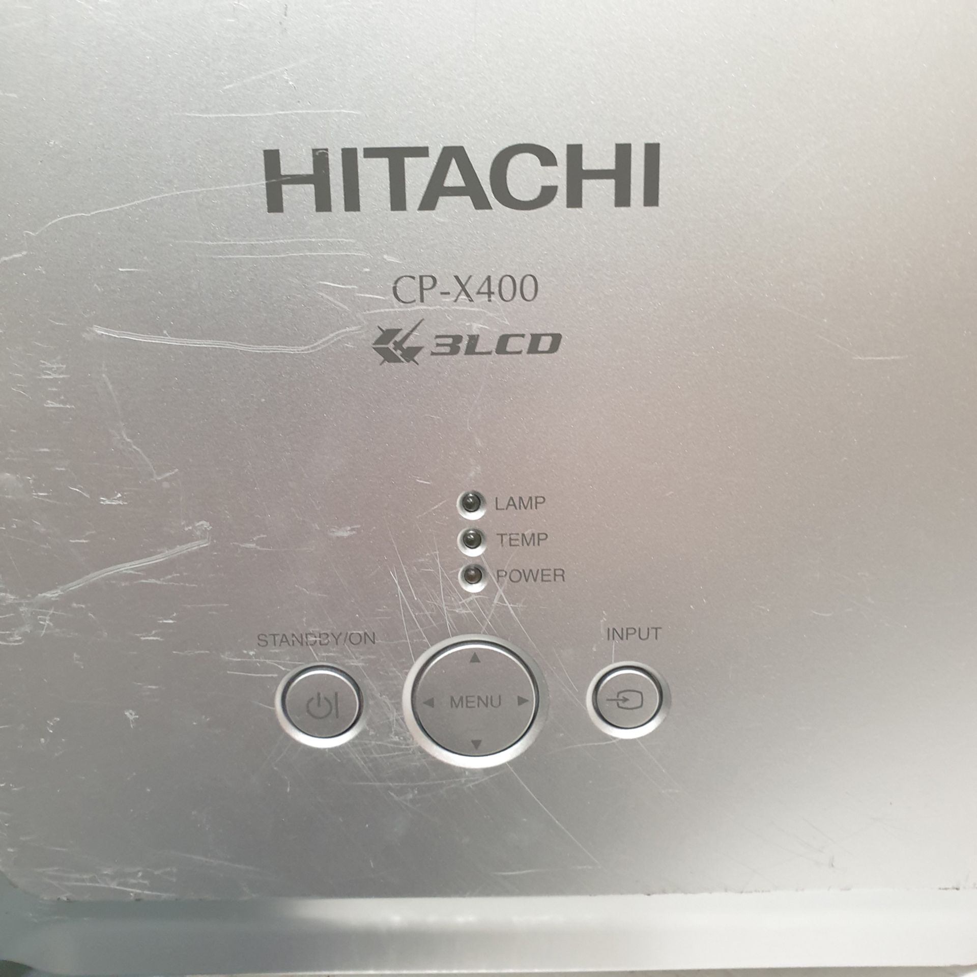 HITACHI Model CP-X400 LCD Screen Projector & Screen. - Image 3 of 9