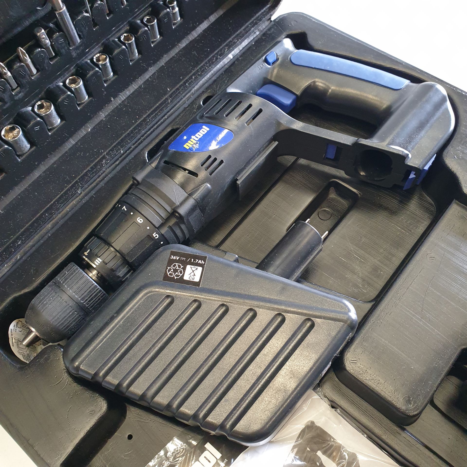 nutool Model NTCD36A 36V Cordless Drill. With Battery & Drill Bits. In Box. - Image 3 of 6