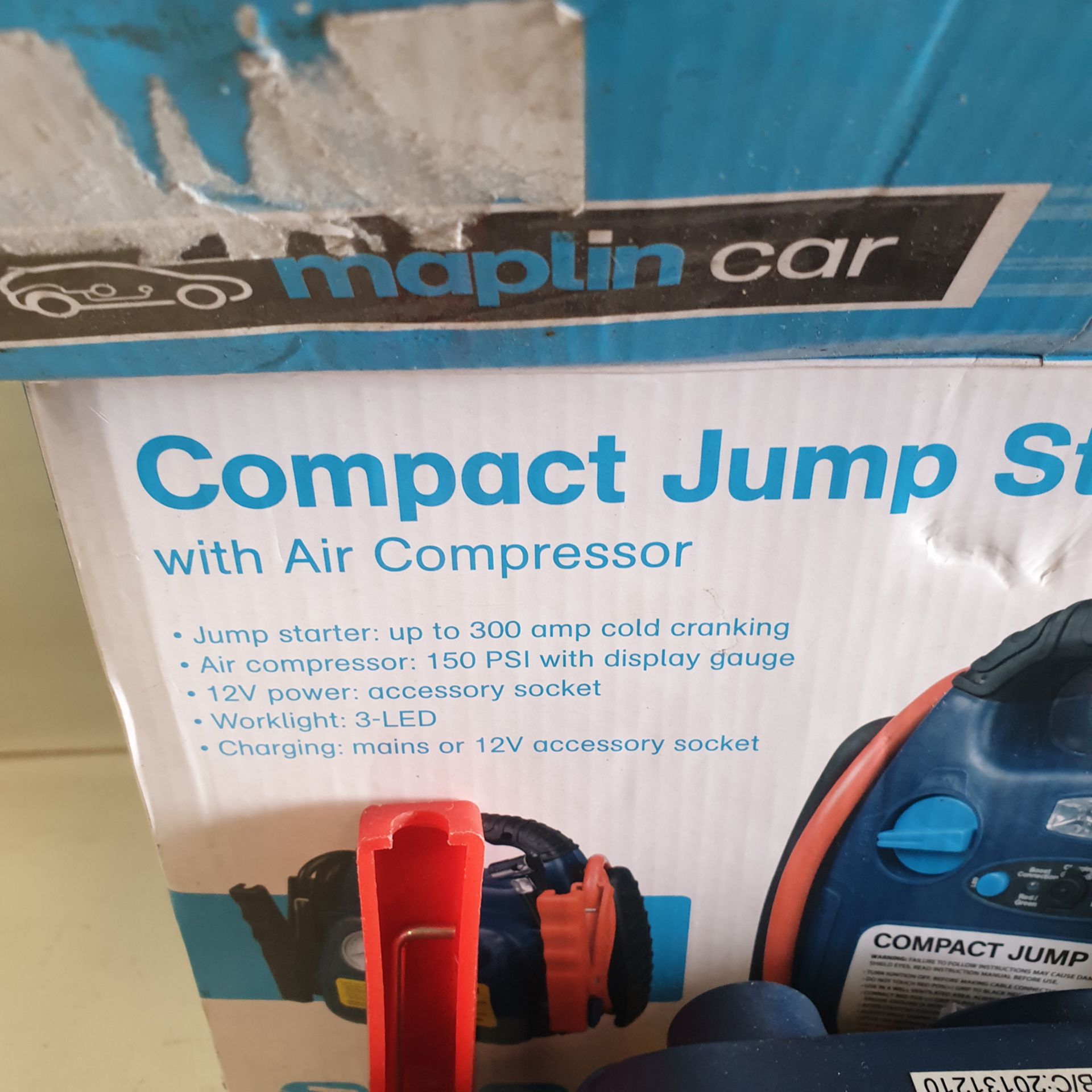 Mapplin Compact Car Jump Starter with Air Compressor. - Image 3 of 3