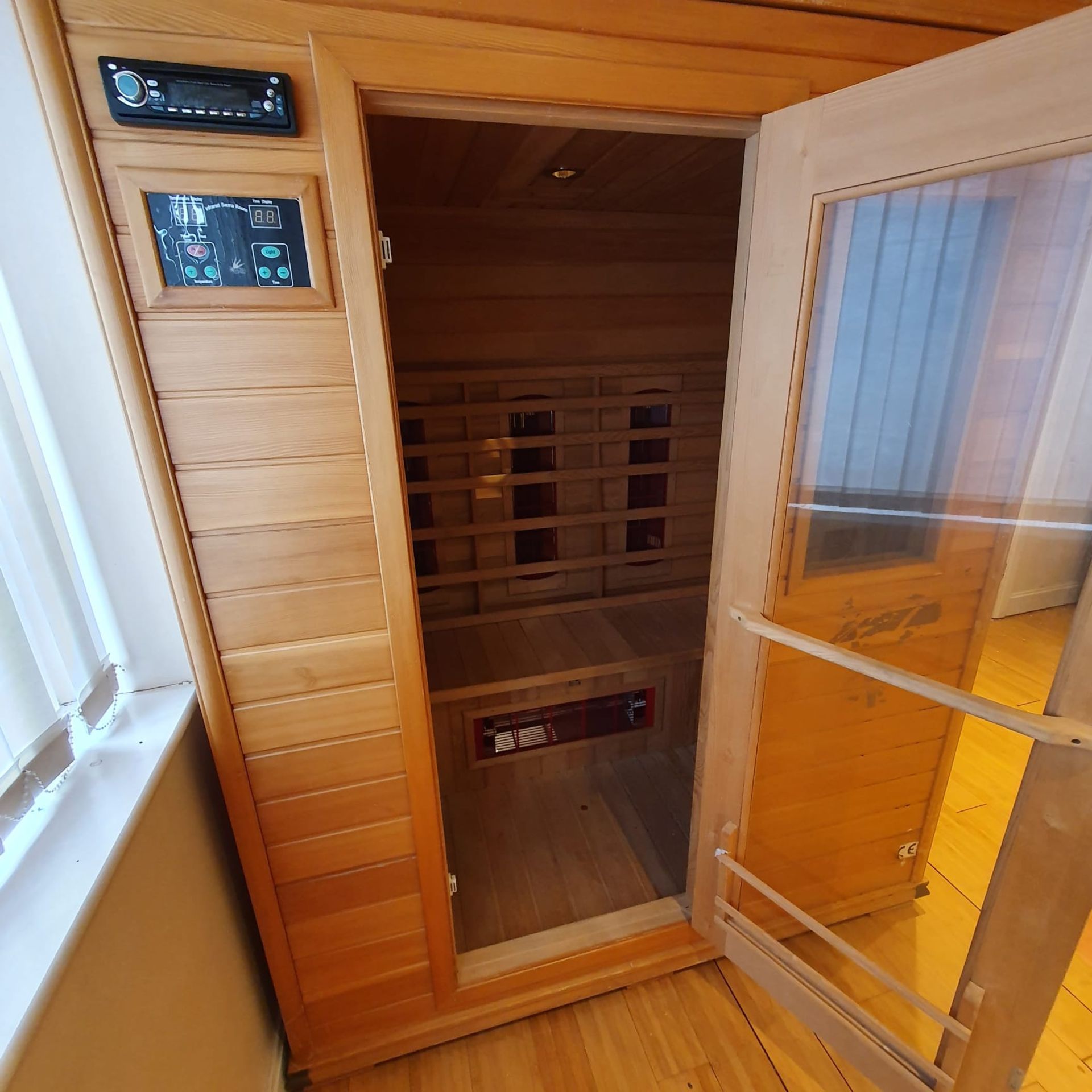 Infrared Sauna Room with Music System. Approx 1550mm Width, 1100mm Deep, 1900mm High. - Image 3 of 10