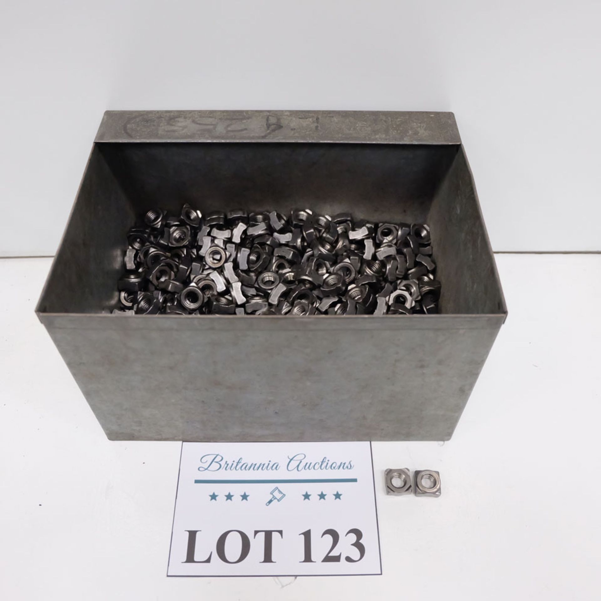 Quantity of Square Nuts as Lotted. Labelled M10 Mild Steel.