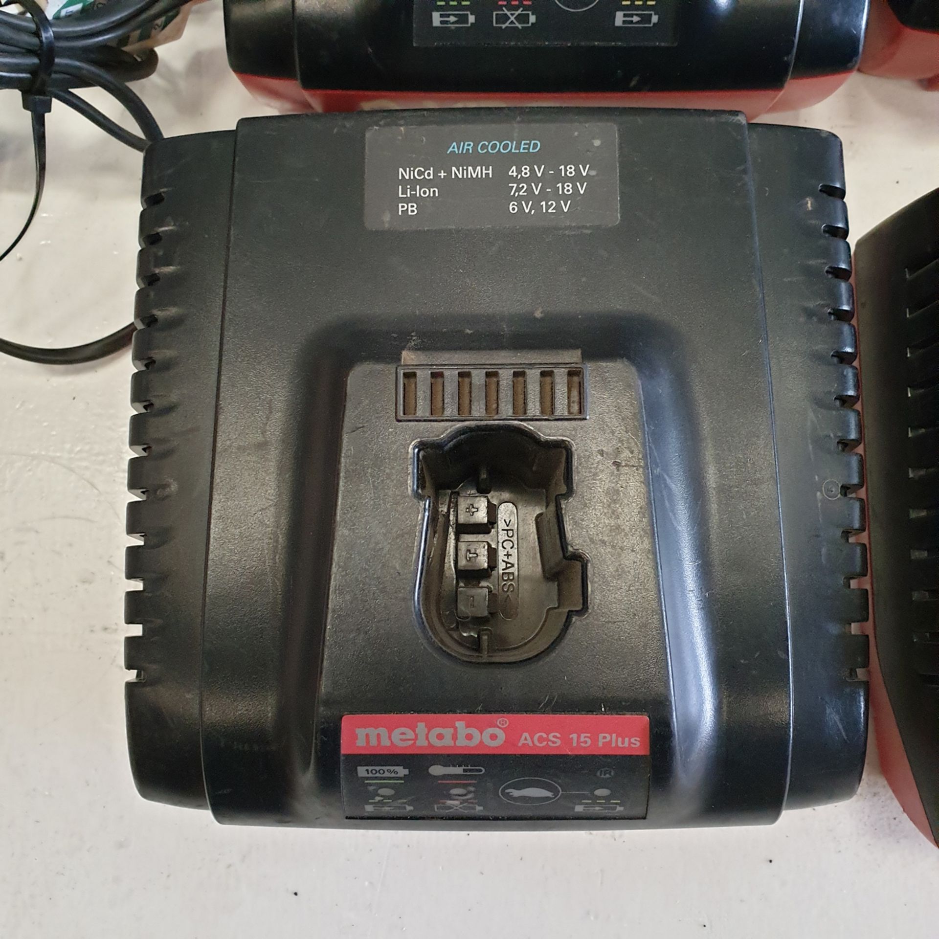 4 x Metabo ACS 15 Plus Battery Chargers. 220-240 Volt. - Image 2 of 3