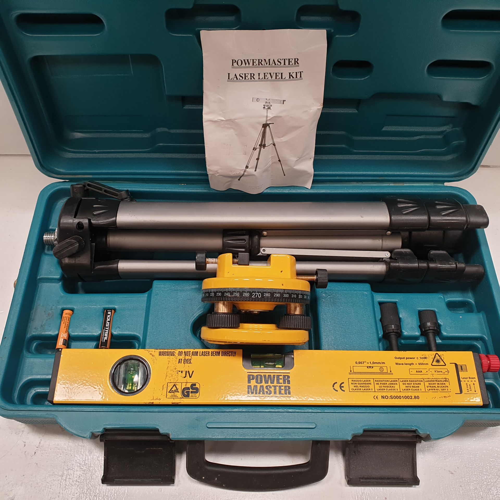 PowerMaster Battery Operated Laser Level Kit.