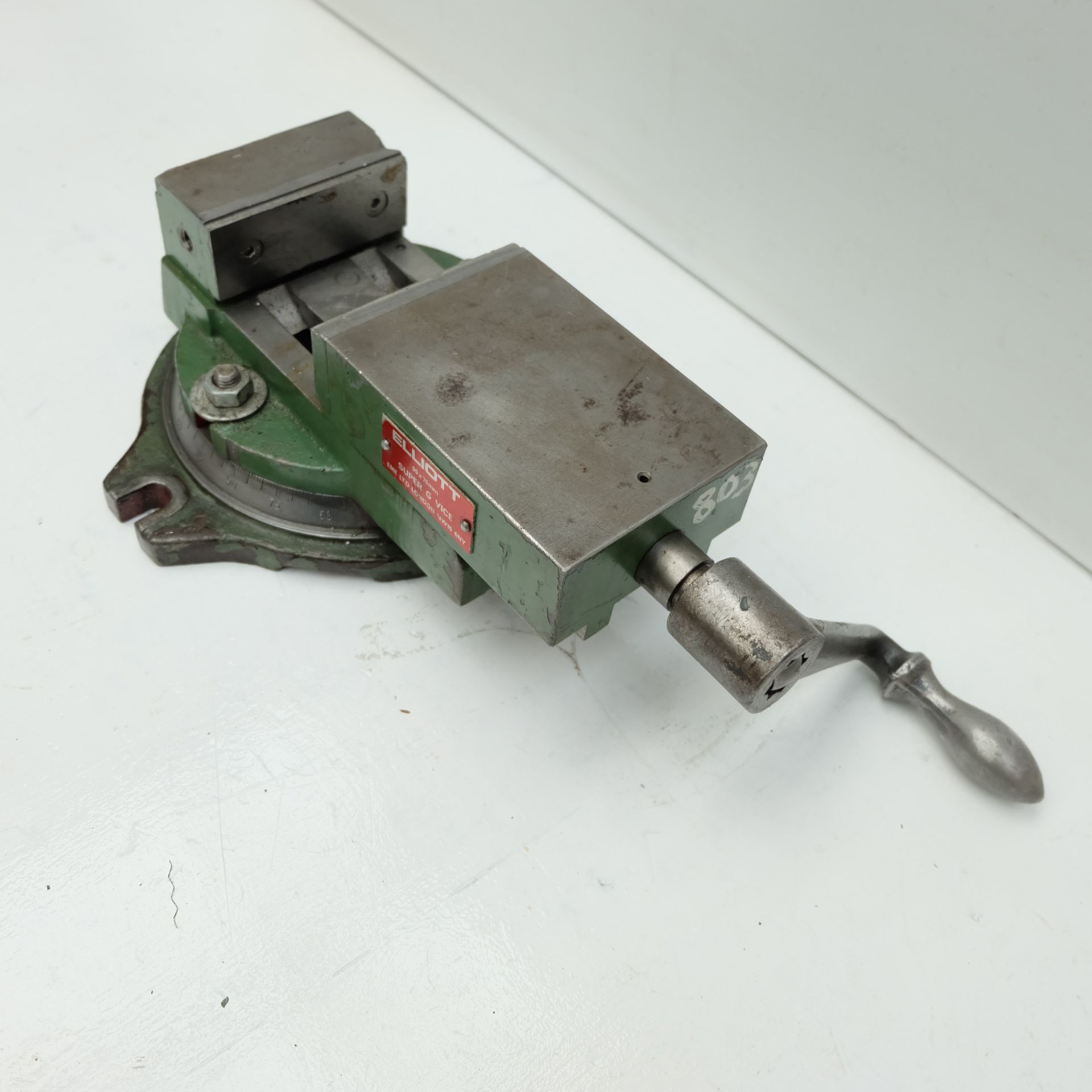 Elliott Super G Swivelling Machine Vice. Jaw Width 90mm. Max Opening 70mm Approx. - Image 2 of 6
