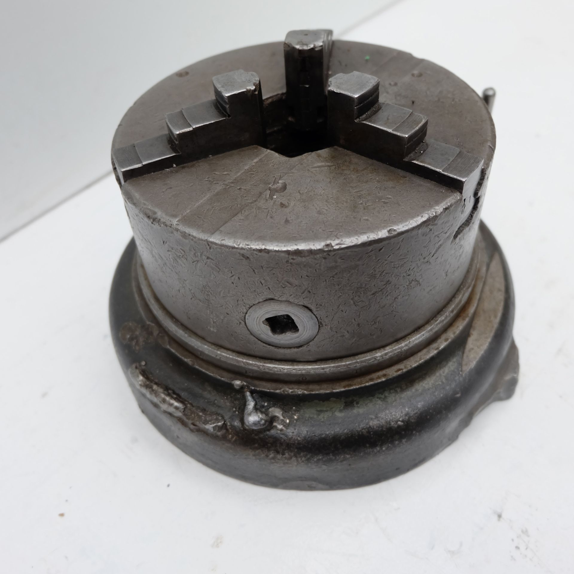 3 Jaw Chuck Approx 6 1/2". On Swivel Base. - Image 4 of 5