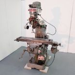 Bridgeport J Type Turret Milling Machine. Table Size 42" x 9". Spindle Taper R8.
