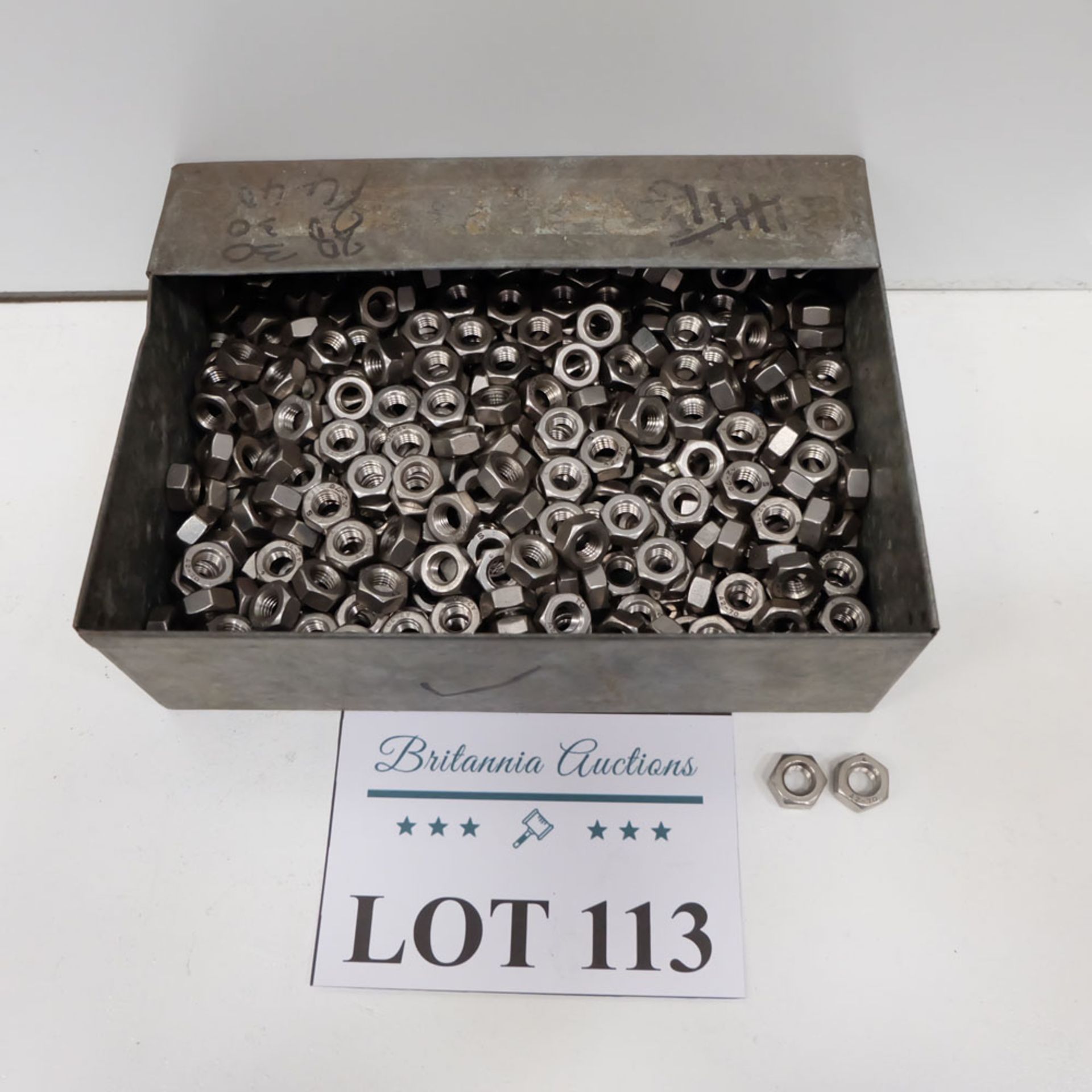Quantity of Hex Nuts as Lotted. Unlabelled.