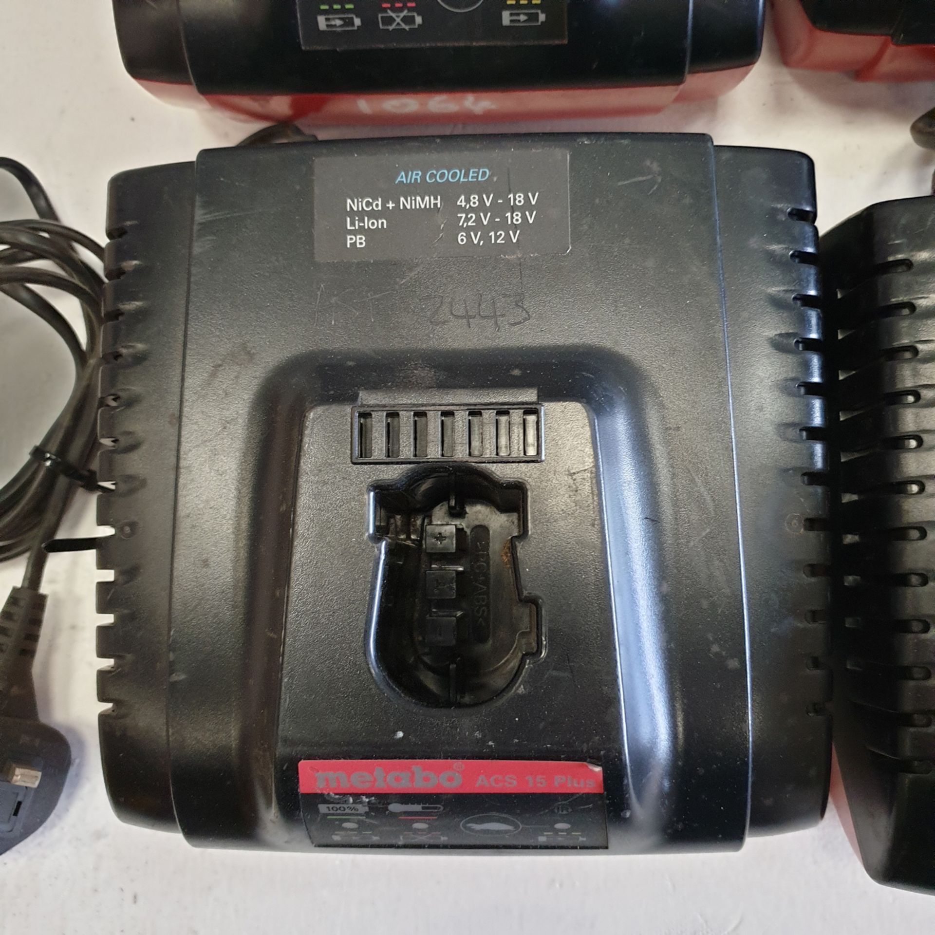 4 x Metabo ACS 15 Plus Battery Chargers. 220-240 Volt. - Image 2 of 3