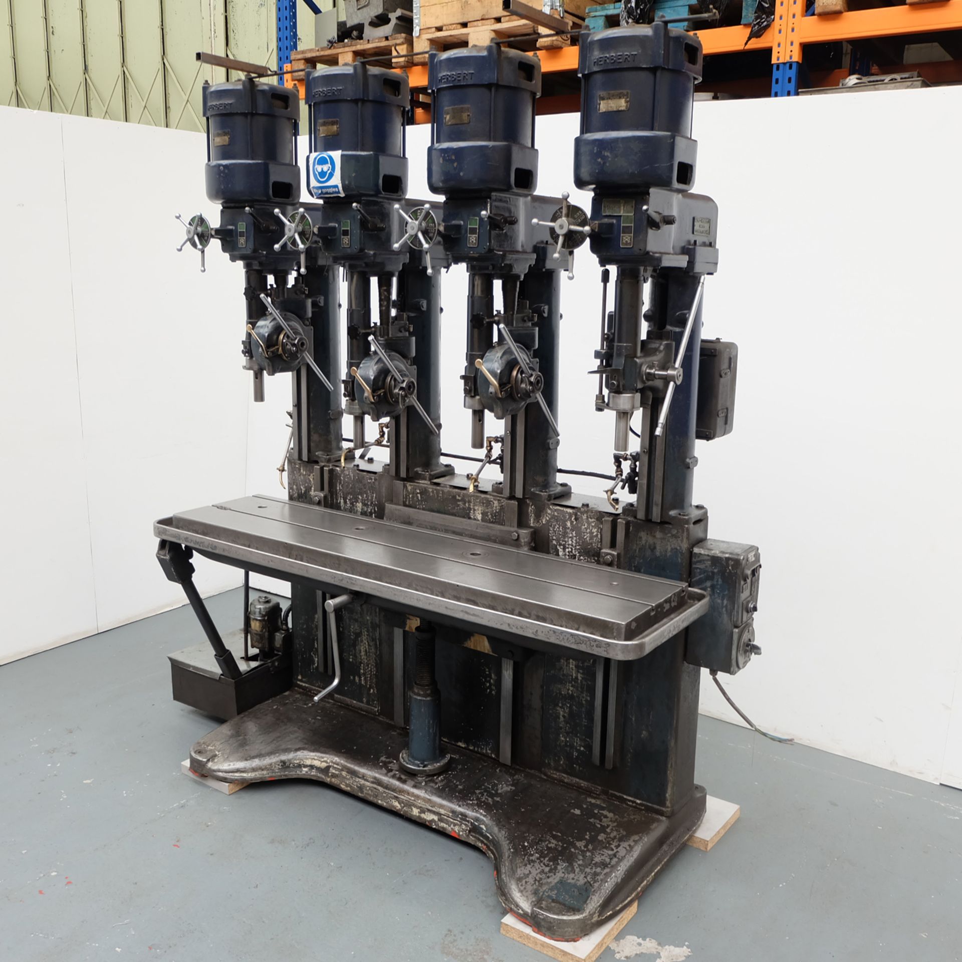 Herbert 4 Spindle Drilling Machine. Table Size 68" x 15 1/2". Throat 7 1/2". - Image 2 of 19