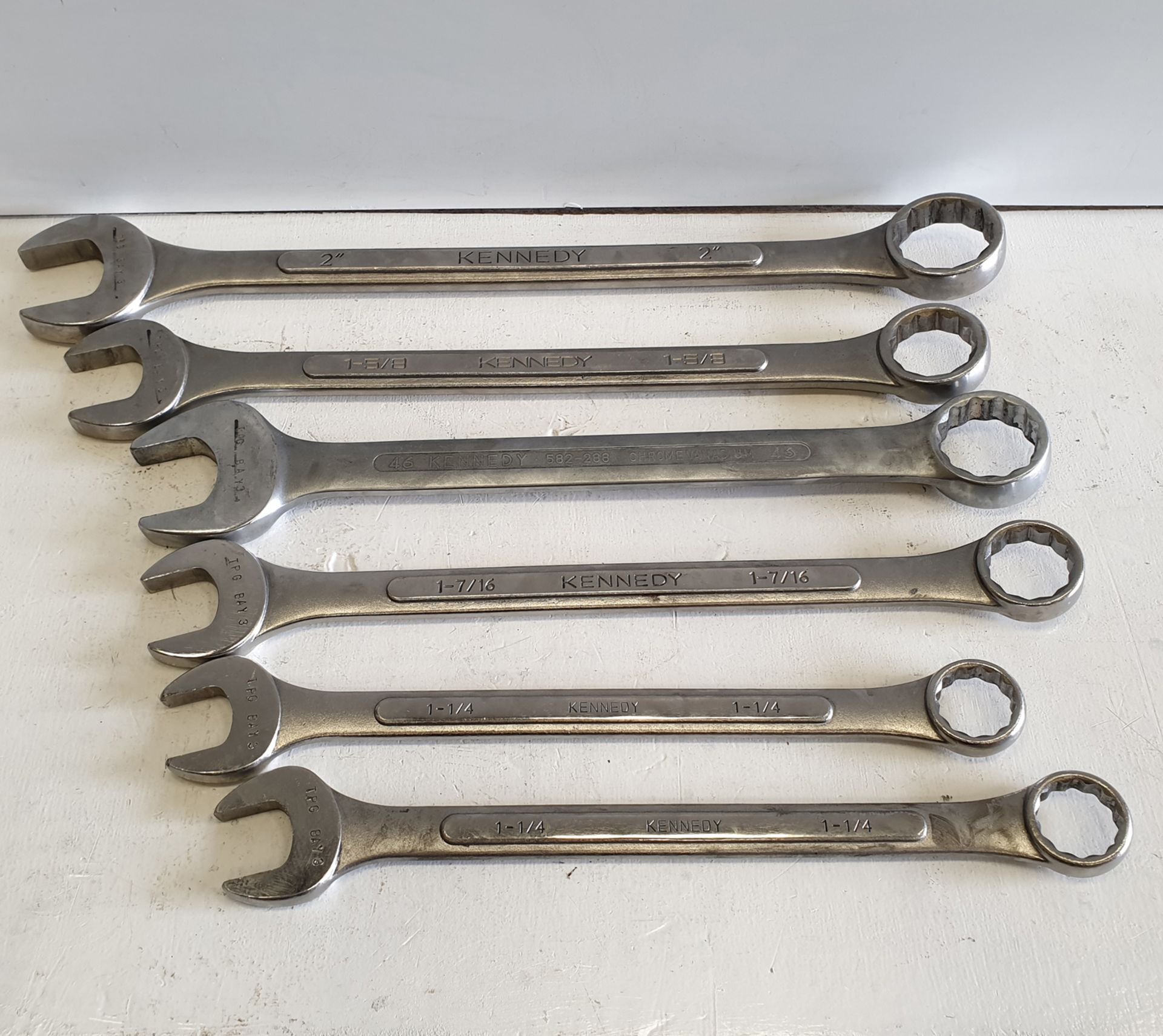 Selection of Kennedy Spanners. Various Sizes Including 1-1/4", 1-7/16", 1-5/8", 2". - Image 4 of 4