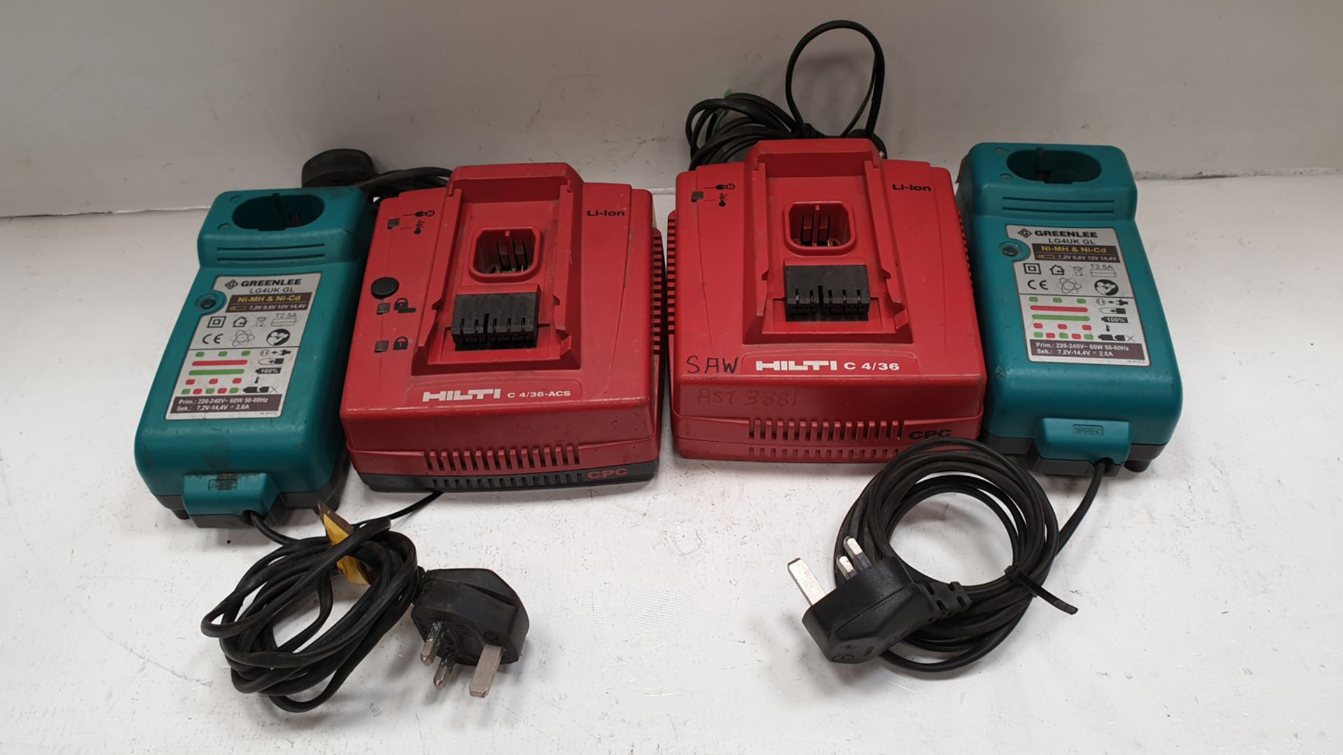 Selection of 4 Battery Chargers.