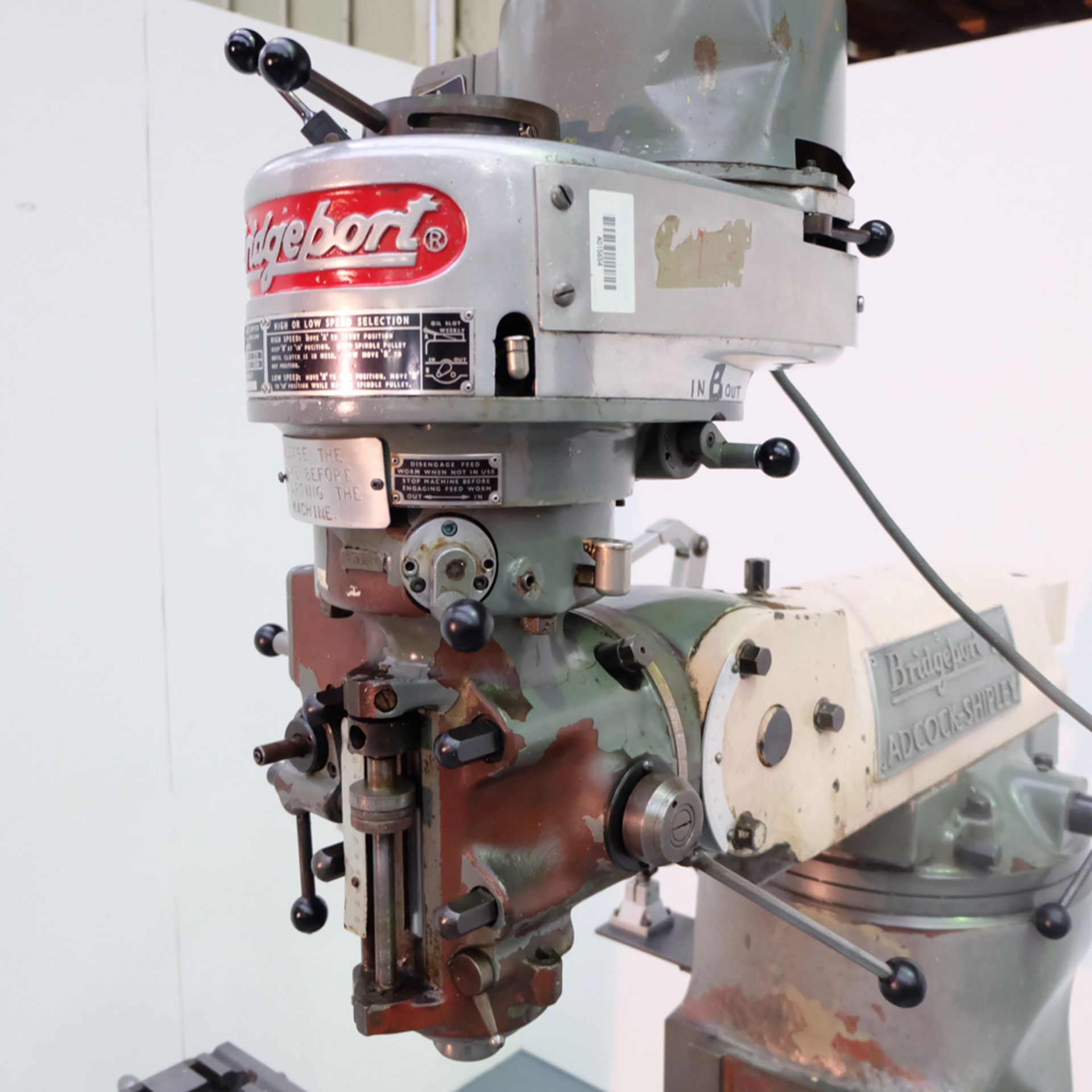 Bridgeport J Type Turret Milling Machine. Table Size 42" x 9". Spindle Taper R8. - Image 2 of 9