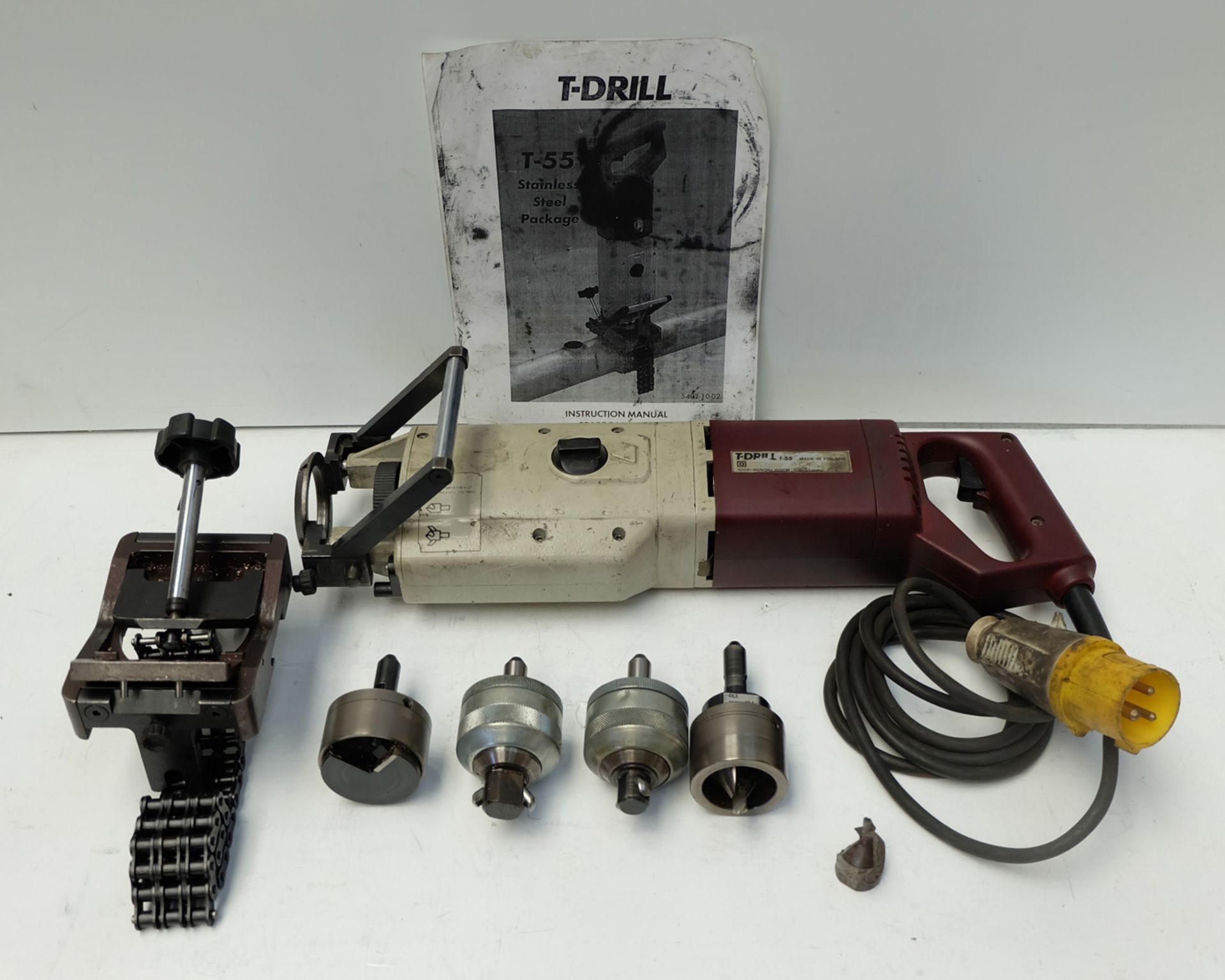 T-Drill T-50 2" Tee Forming Attachment. With T Drill Model N54 Tube End Notcher. 100Volts. - Image 3 of 10