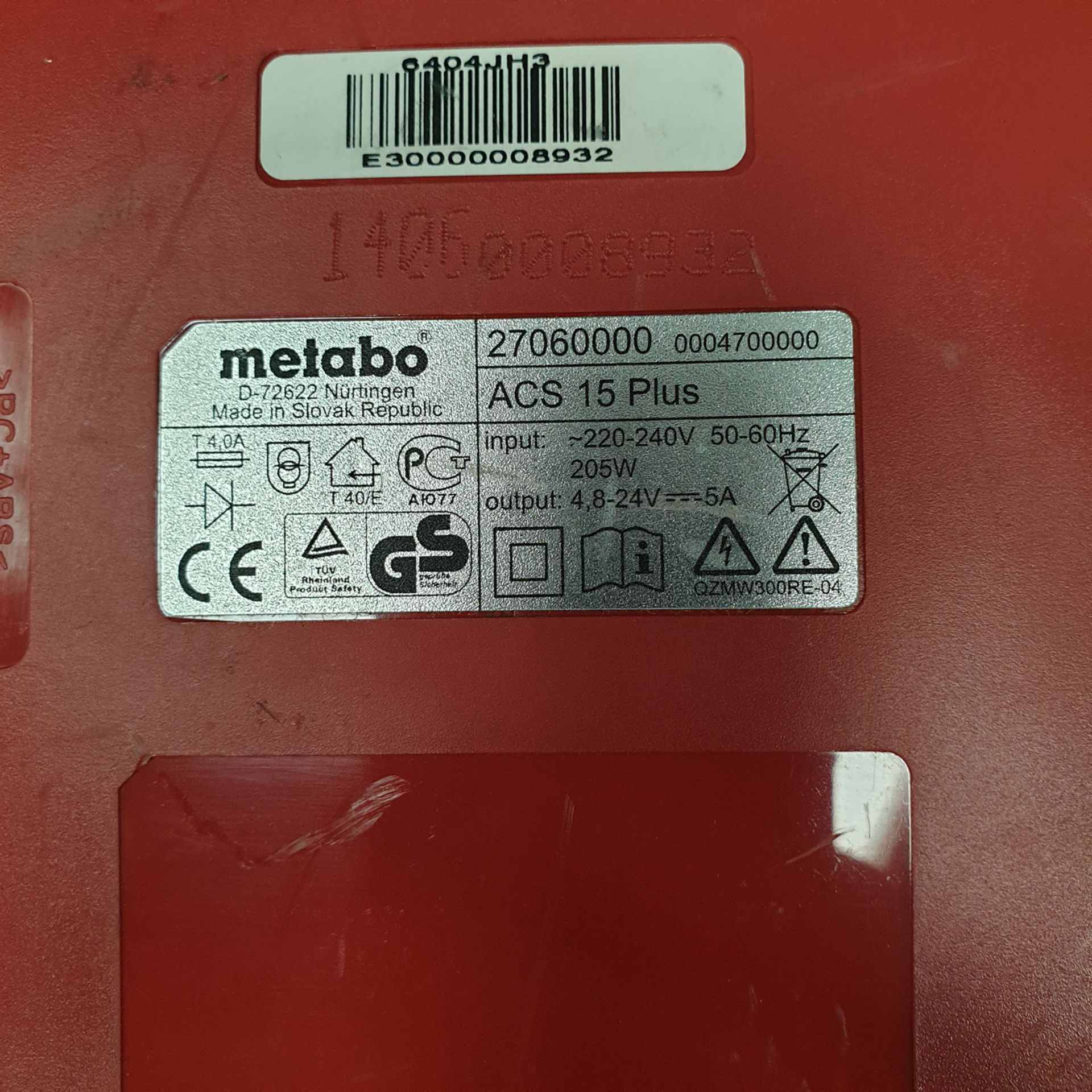 4 x Metabo ACS 15 Plus Battery Chargers. 220-240 Volt. - Image 3 of 3