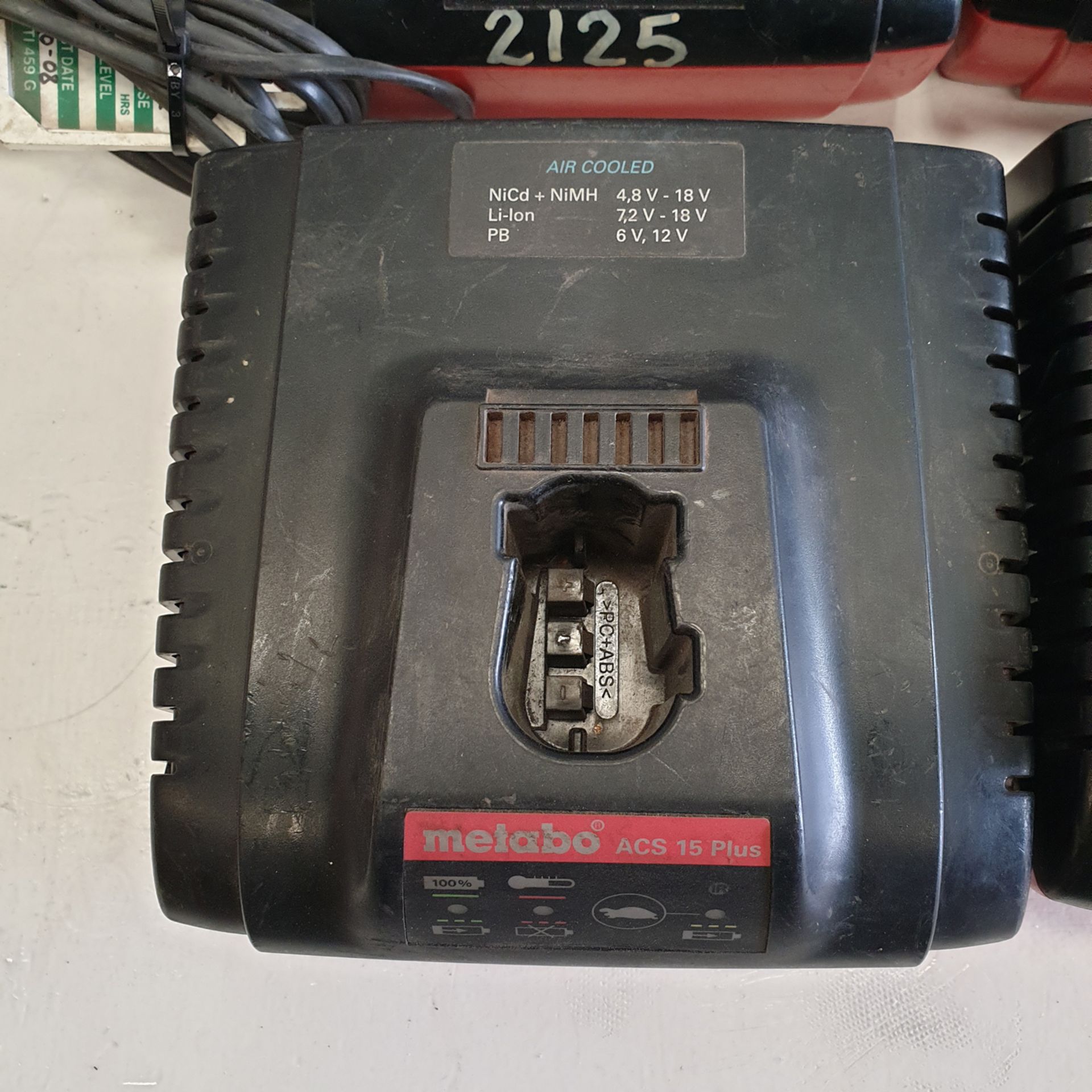 4 x Metabo ACS 15 Plus Battery Chargers. 220-240 Volt. - Image 2 of 3