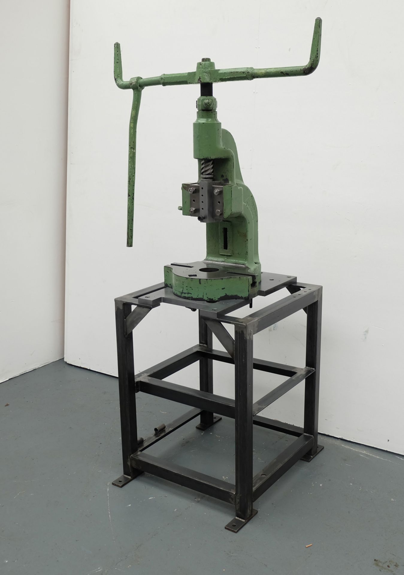 Sweeney & Blocksidge Fly Press On Steel Stand. Stroke 4". Throat 4 1/2". Daylight 8". - Image 2 of 9