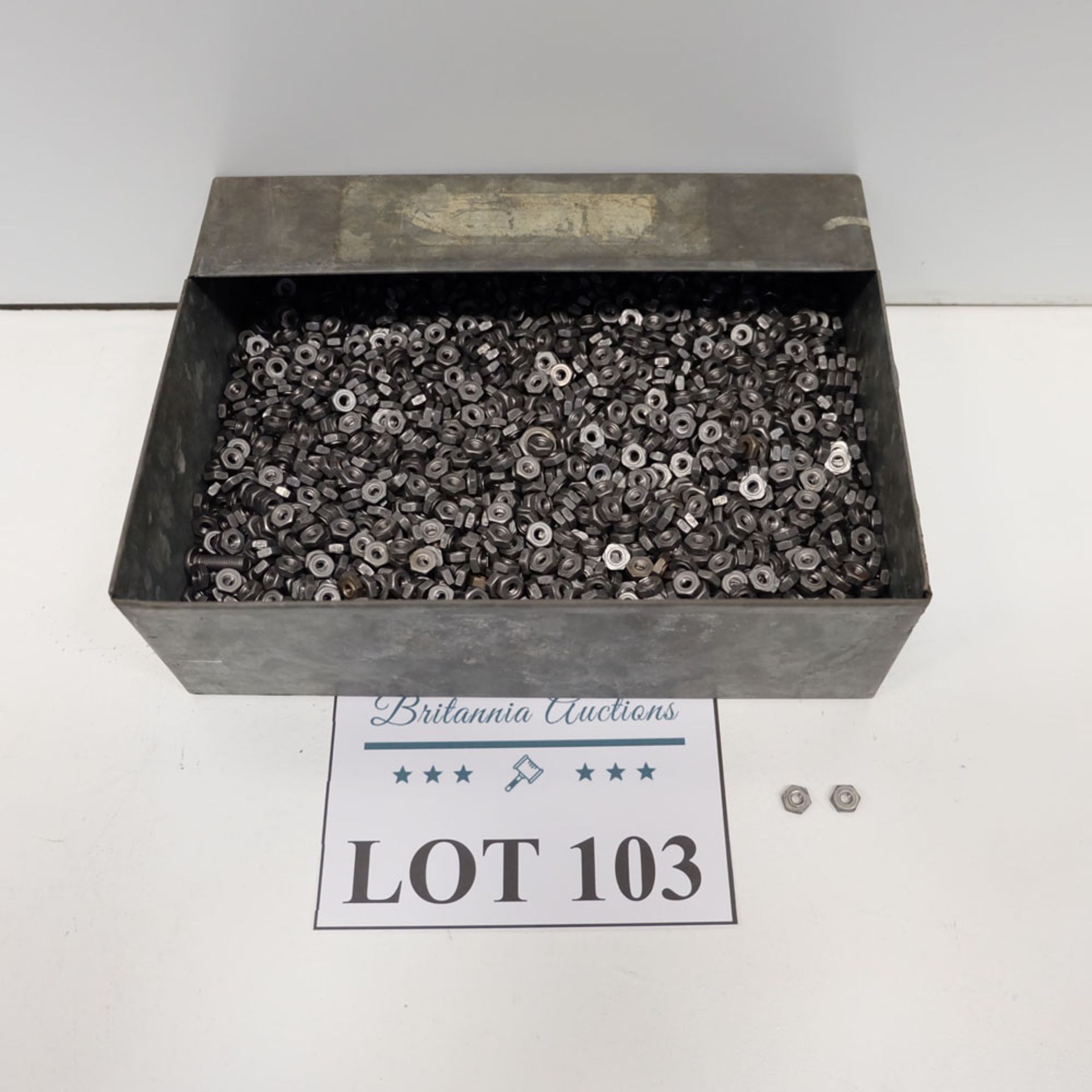 Quantity of Hex Nuts as Lotted. Labelled M4 Mild Steel.