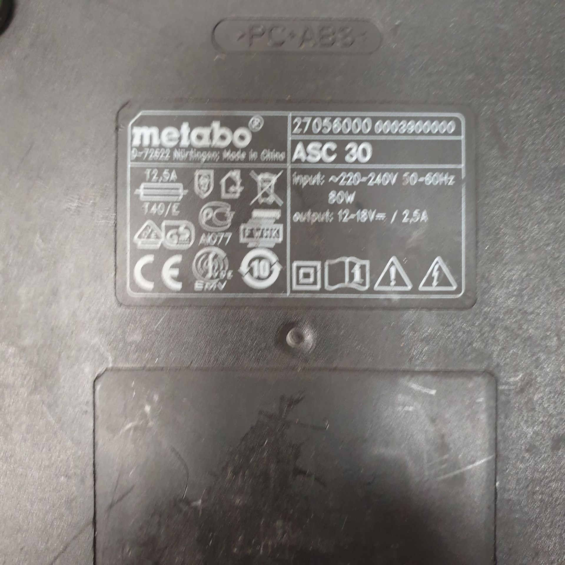 4 x Metabo ASC 30 Battery Chargers. 220-240 Volt. - Image 3 of 3