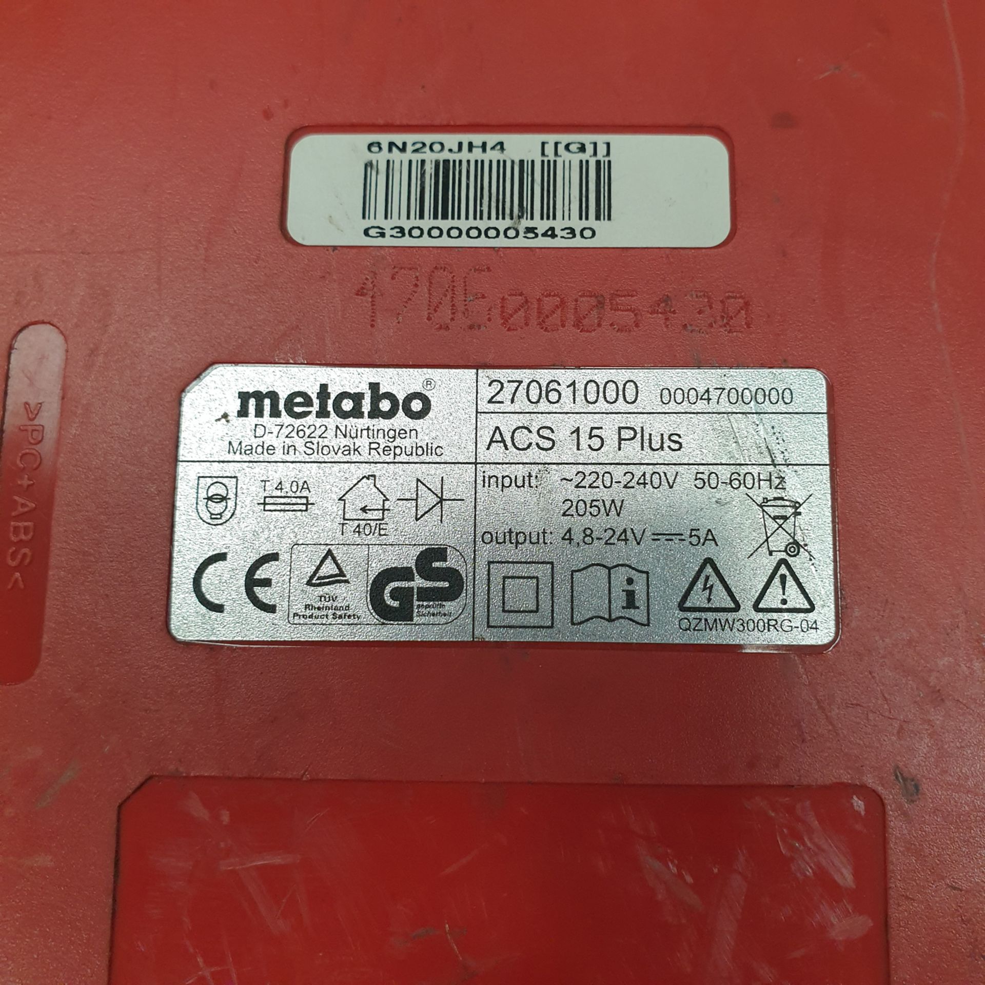 4 x Metabo ACS 15 Plus Battery Chargers. 220-240 Volt. - Image 3 of 3