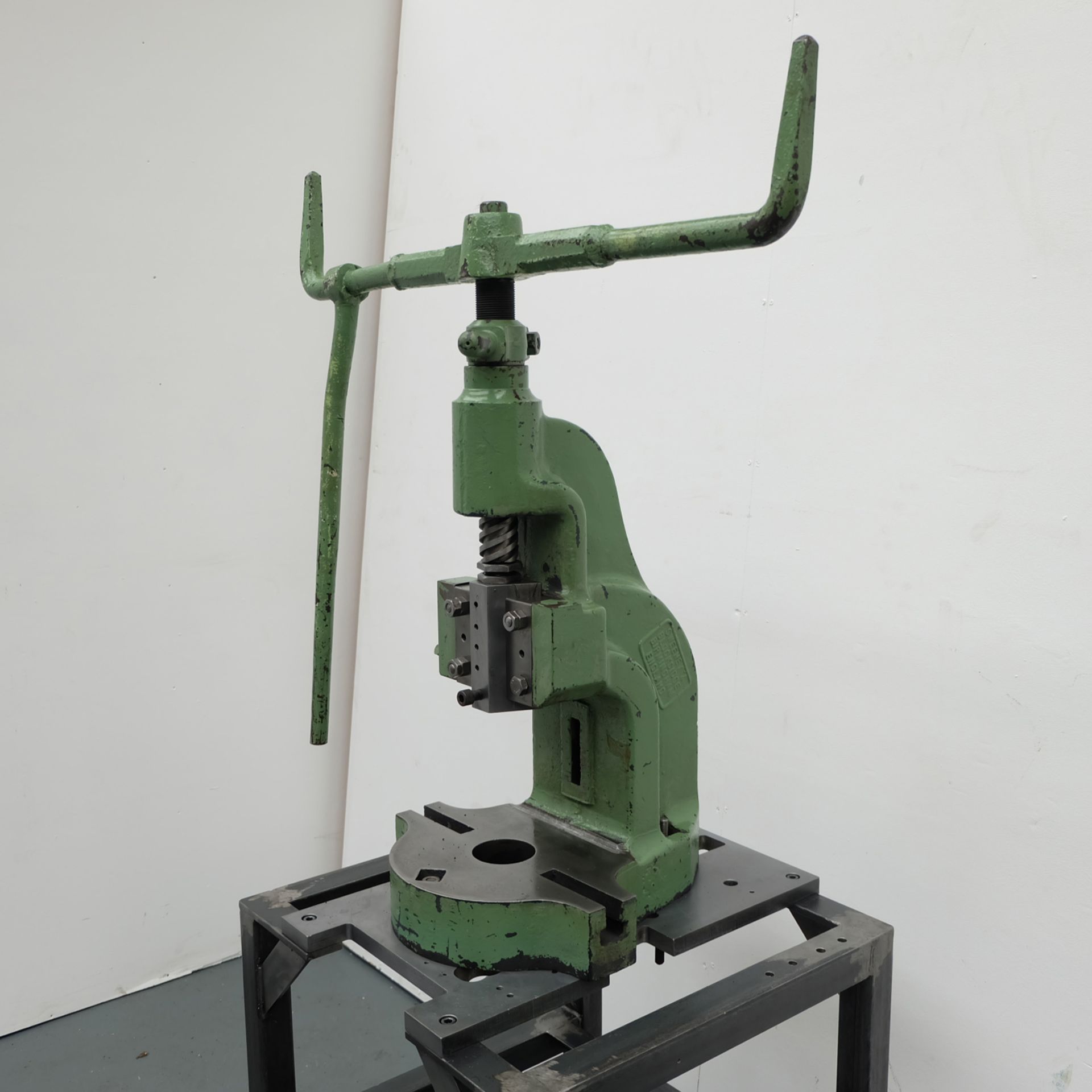 Sweeney & Blocksidge Fly Press On Steel Stand. Stroke 4". Throat 4 1/2". Daylight 8". - Image 5 of 9