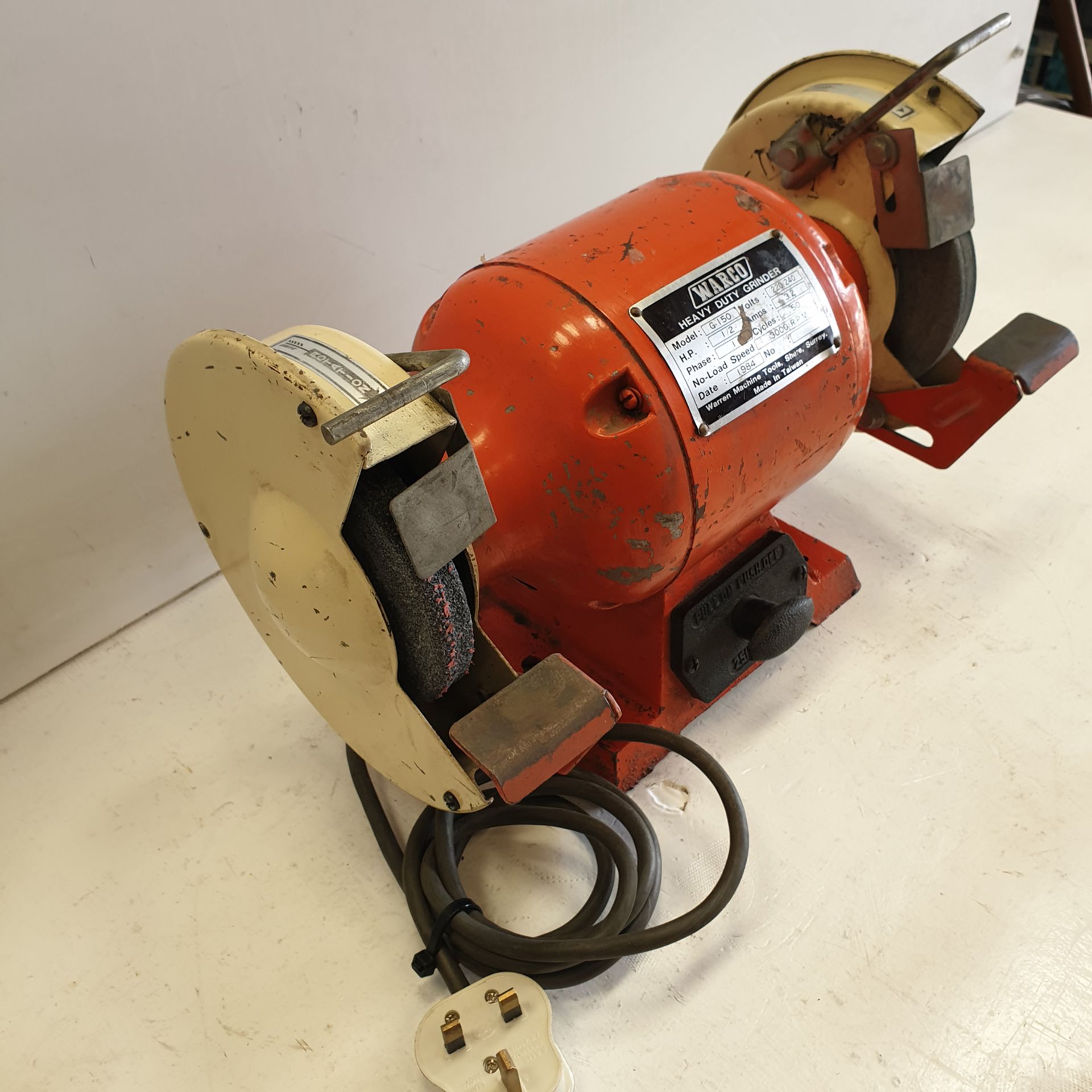 Warco Model G-150. Heavy Duty Bench Grinder. 1/2HP. - Image 3 of 4