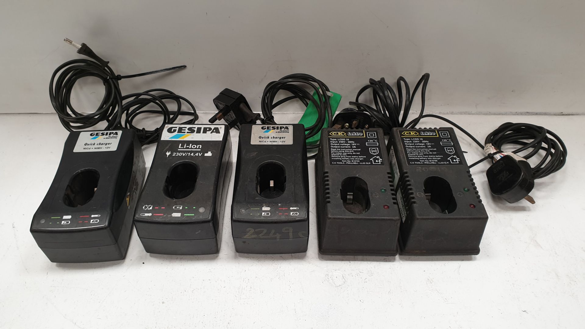 Selection of 5 Battery Chargers.