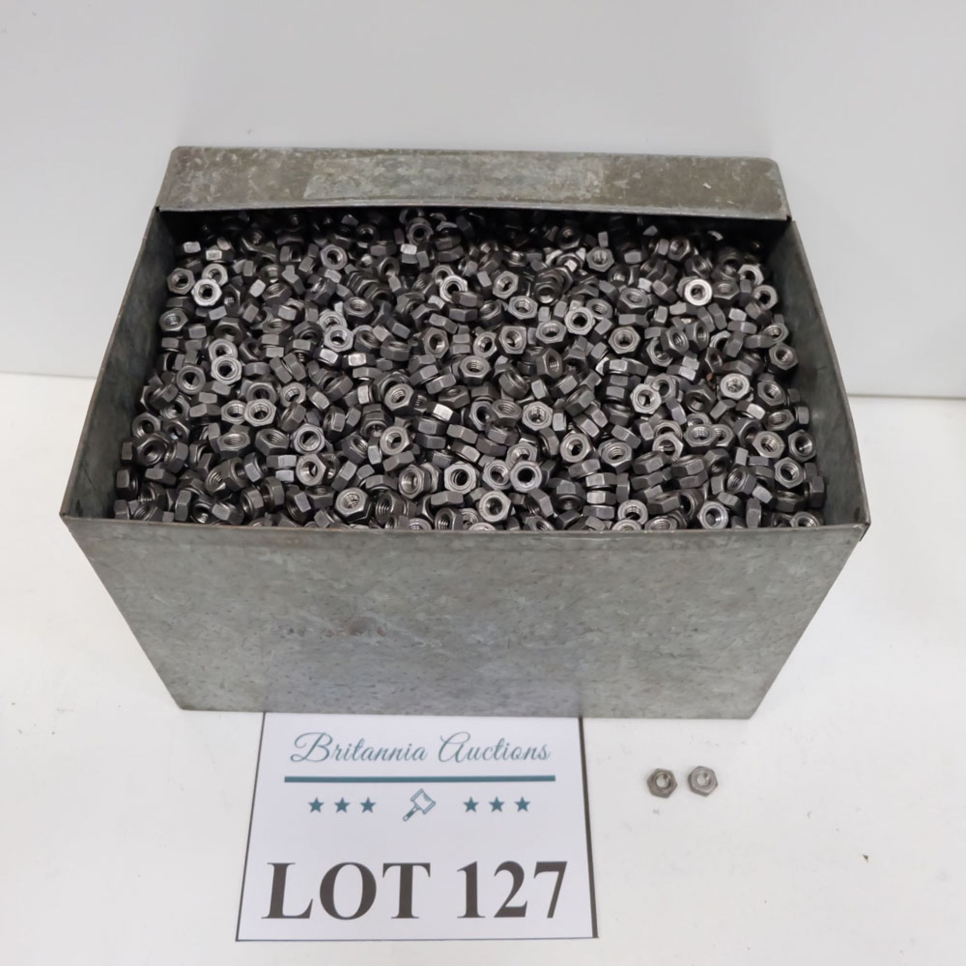 Quantity of Hex Nuts as Lotted. Labelled M6 Mild Steel.