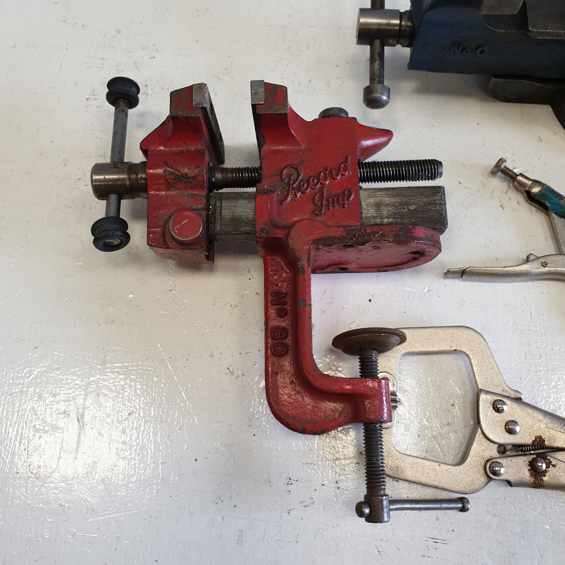 Selection of Bench Vices and C Clamp Grip Wrenches. - Image 2 of 6