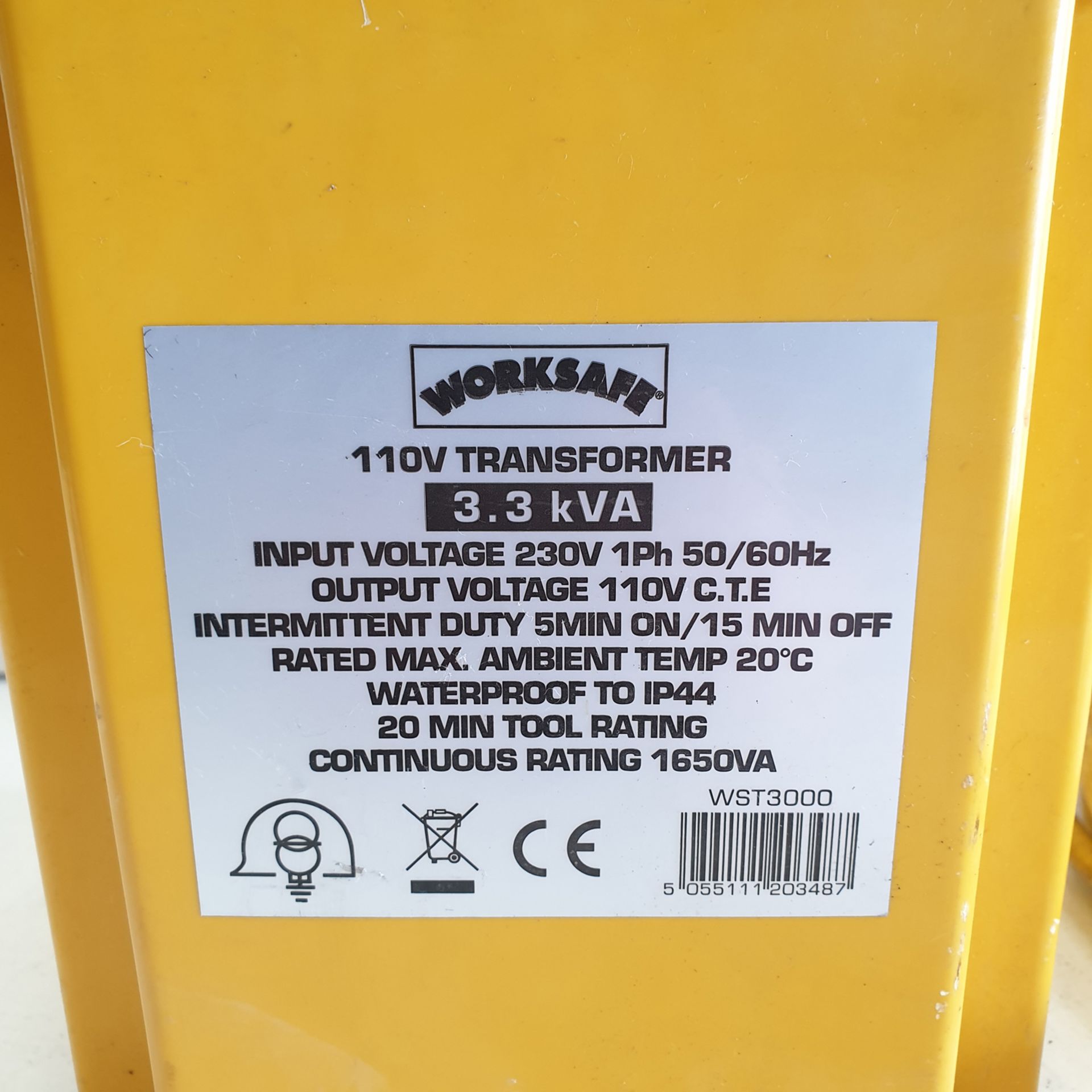 Worksafe 110V Transformer. - Image 4 of 5