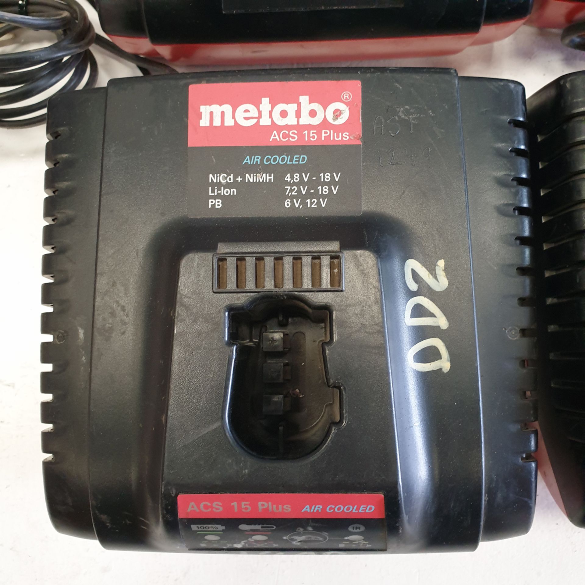 4 x Metabo ACS 15 Plus Battery Chargers. 220-240 Volt. - Image 2 of 3