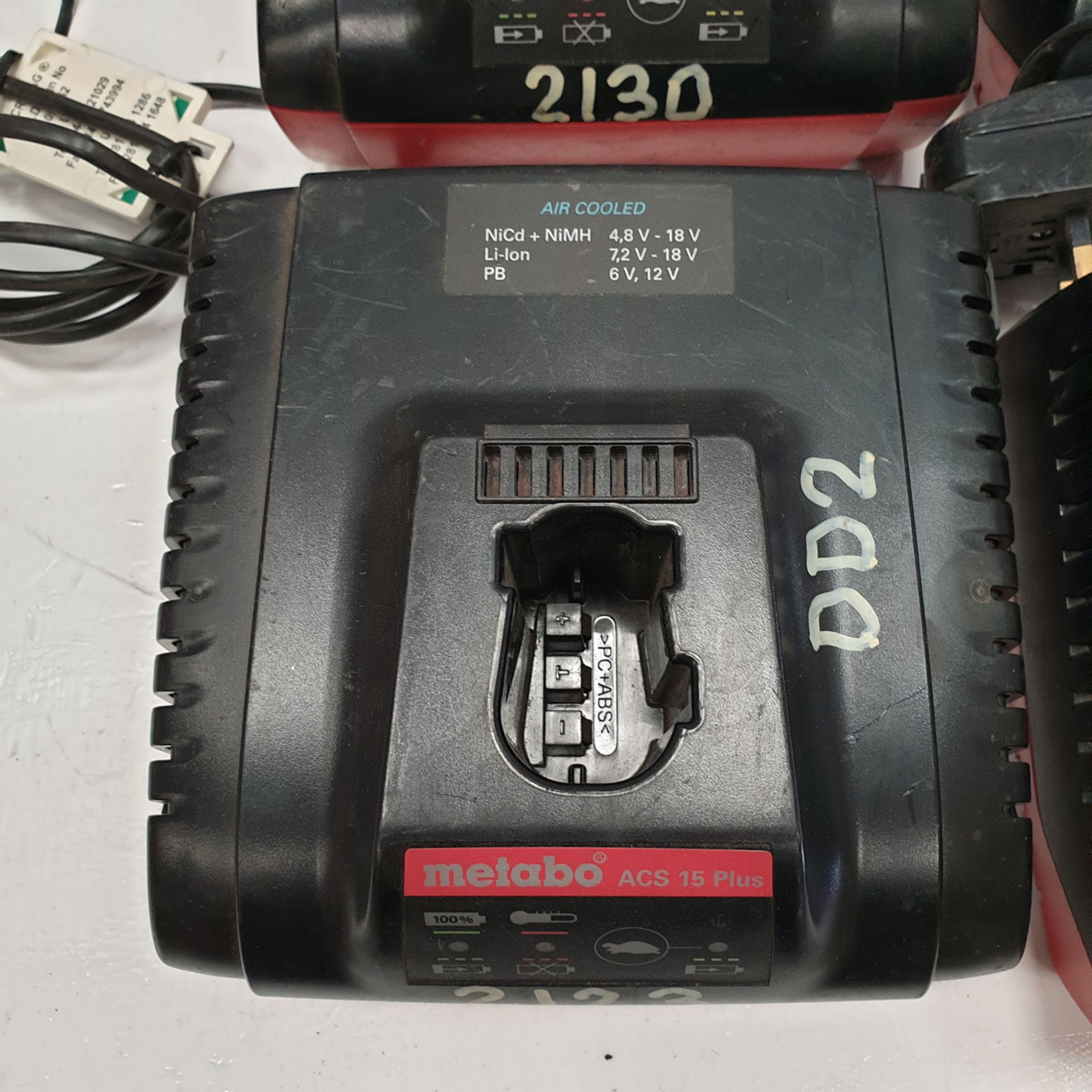 4 x Metabo ACS 15 Plus Battery Chargers. 220-240 Volt. - Image 2 of 3