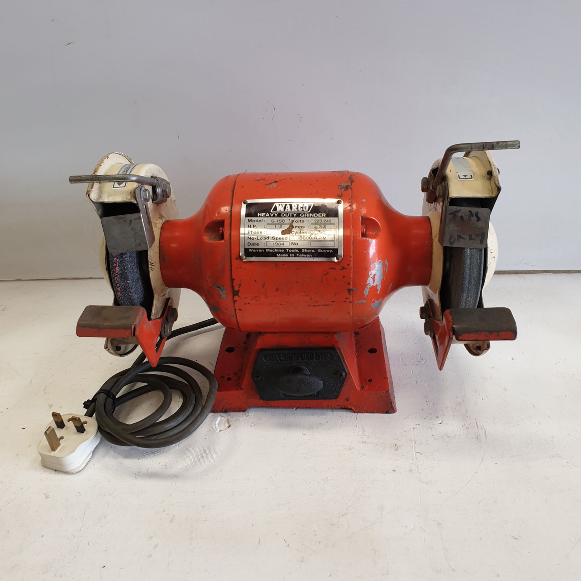 Warco Model G-150. Heavy Duty Bench Grinder. 1/2HP.